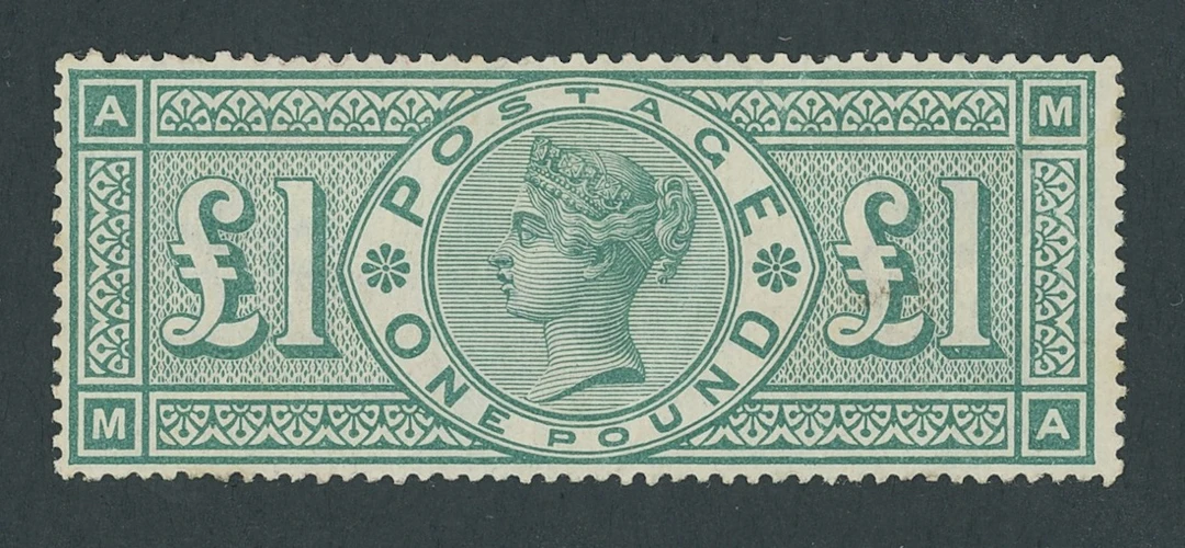 Great Britain 1887-92 'Jubilee' Issue £1 green, MA, large part original