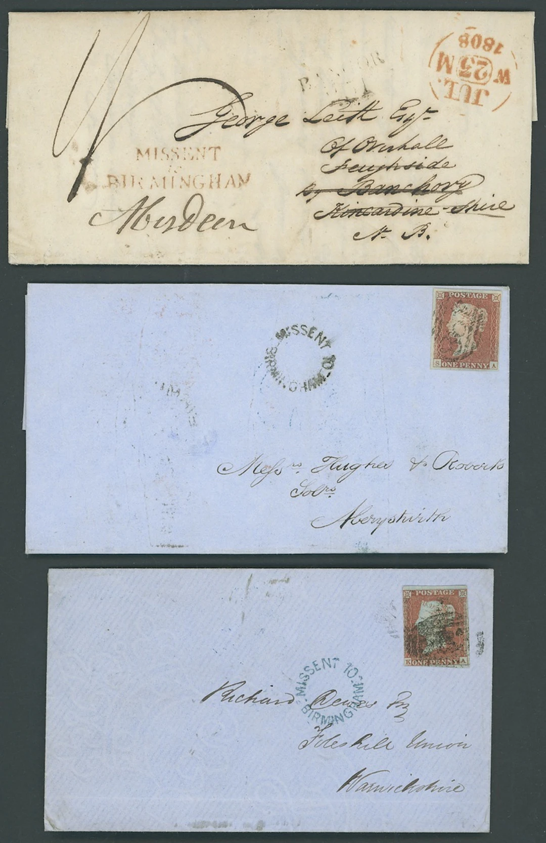 Great Britain Postal History 1808 (15 June), entire letter to Aberdeen