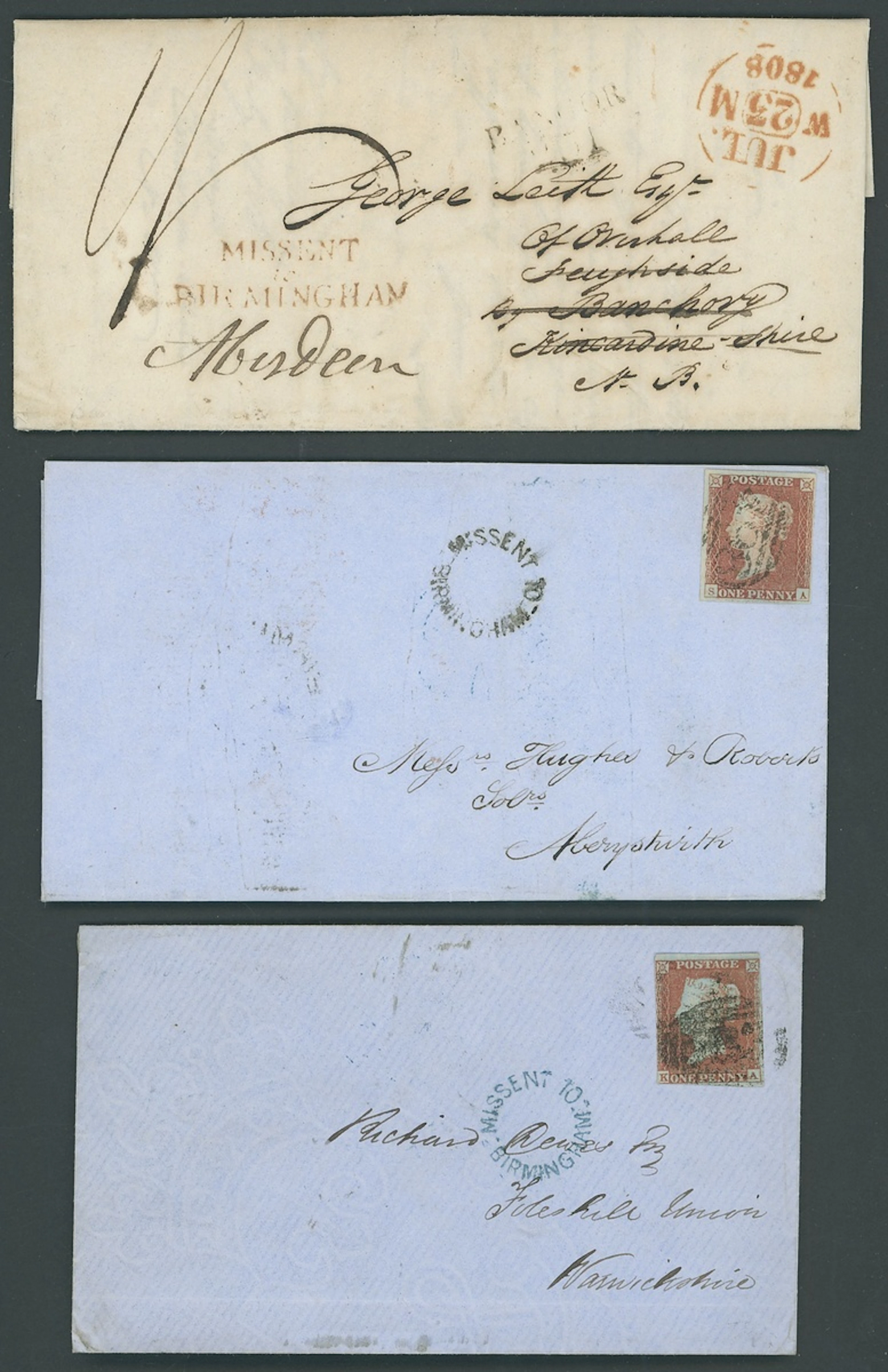 Great Britain Postal History 1808 (15 June), entire letter to Aberdeen