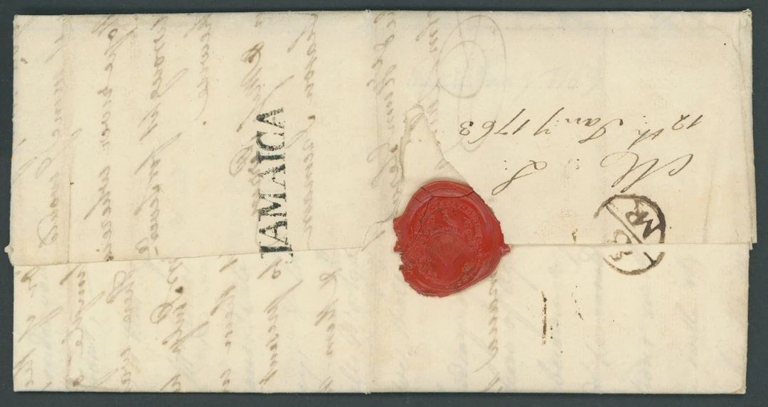 Jamaica The Kingston "jamaica" and "iamaica" Handstamps 1763 (12 Jan.)