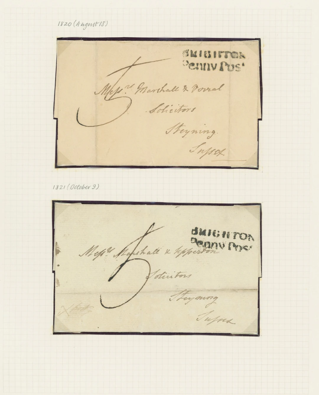 Great Britain Postal History 1820-46, a small selection including