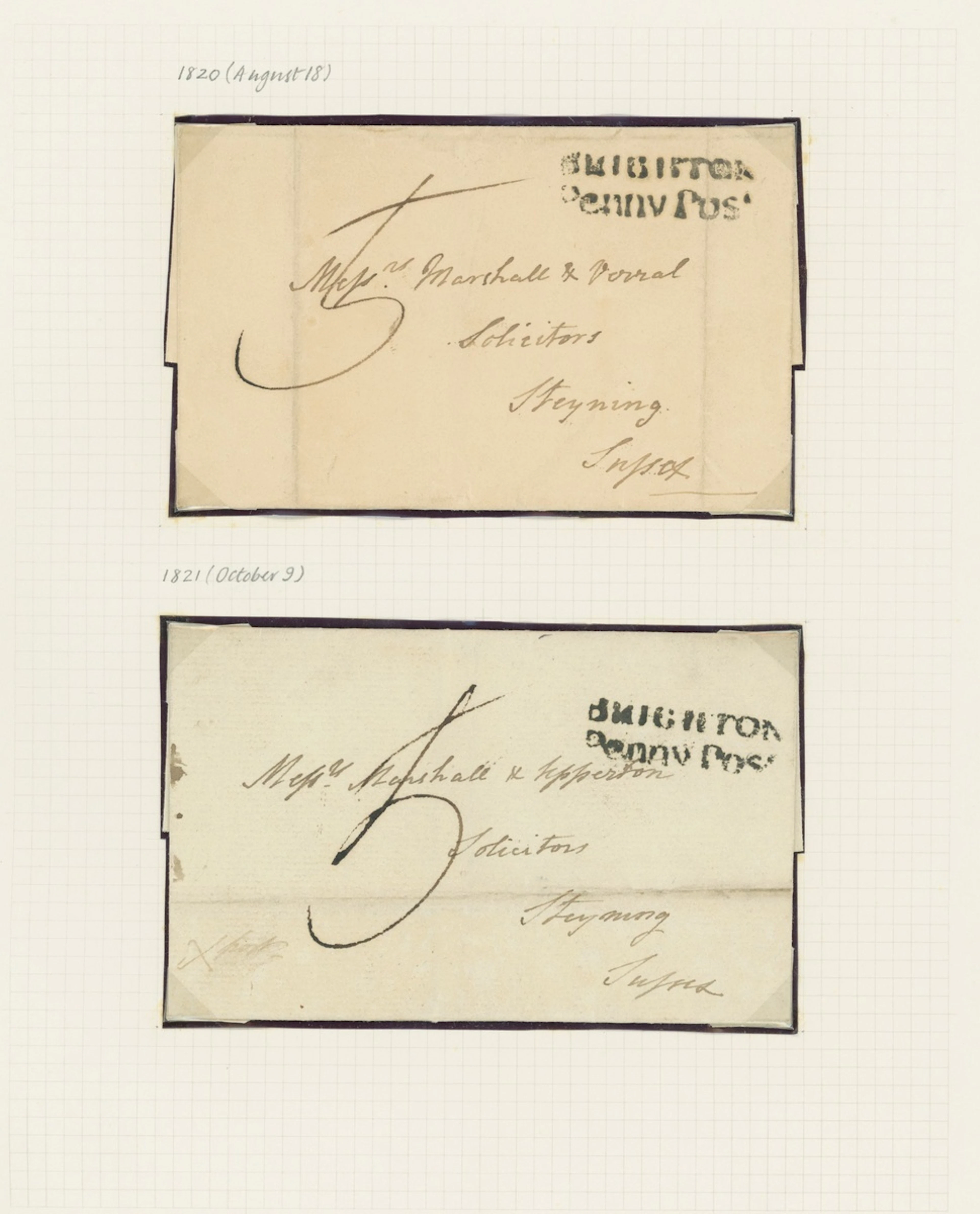 Great Britain Postal History 1820-46, a small selection including