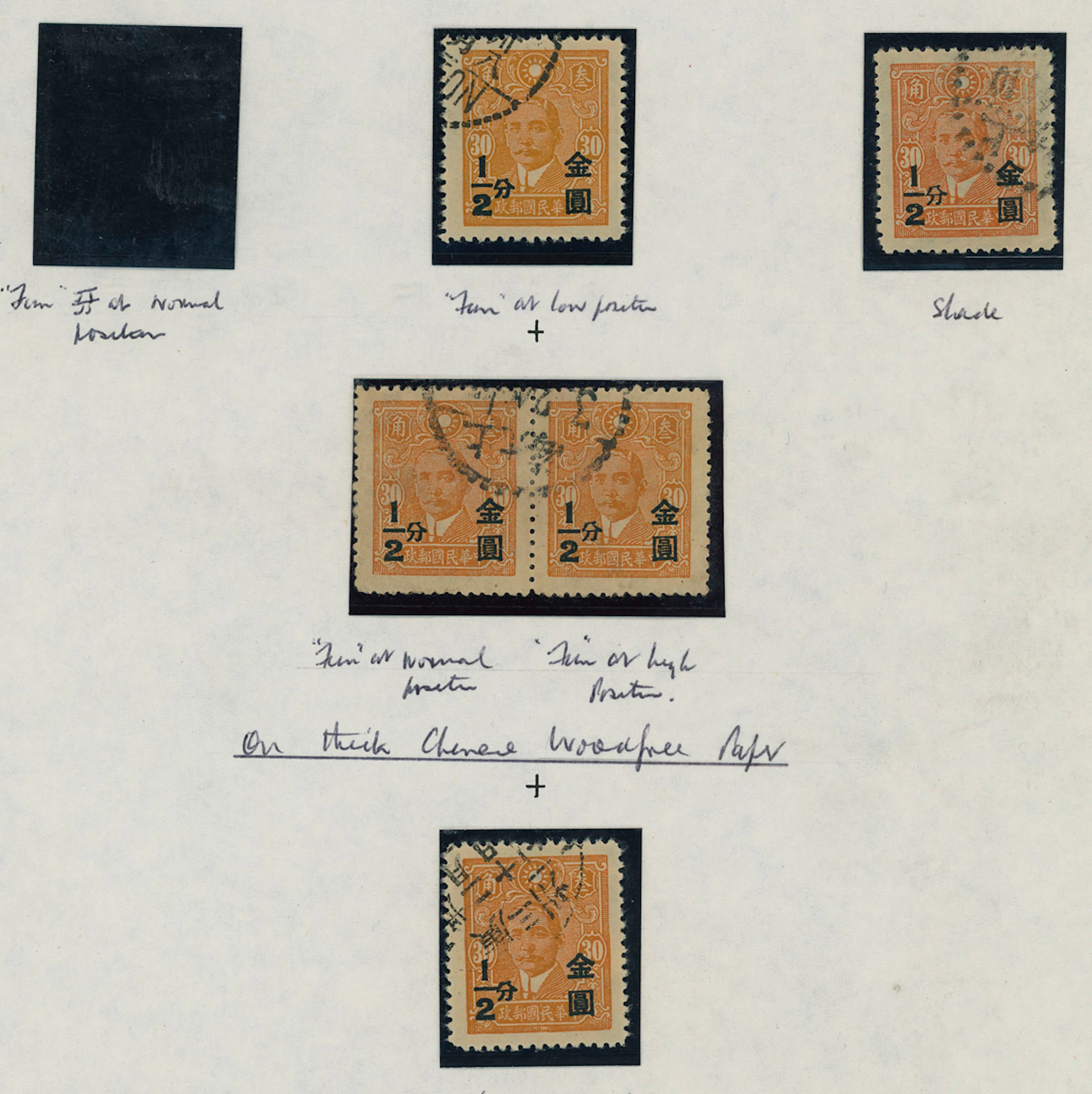 China Collections and Ranges A collection of used Gold Yuan on album pages