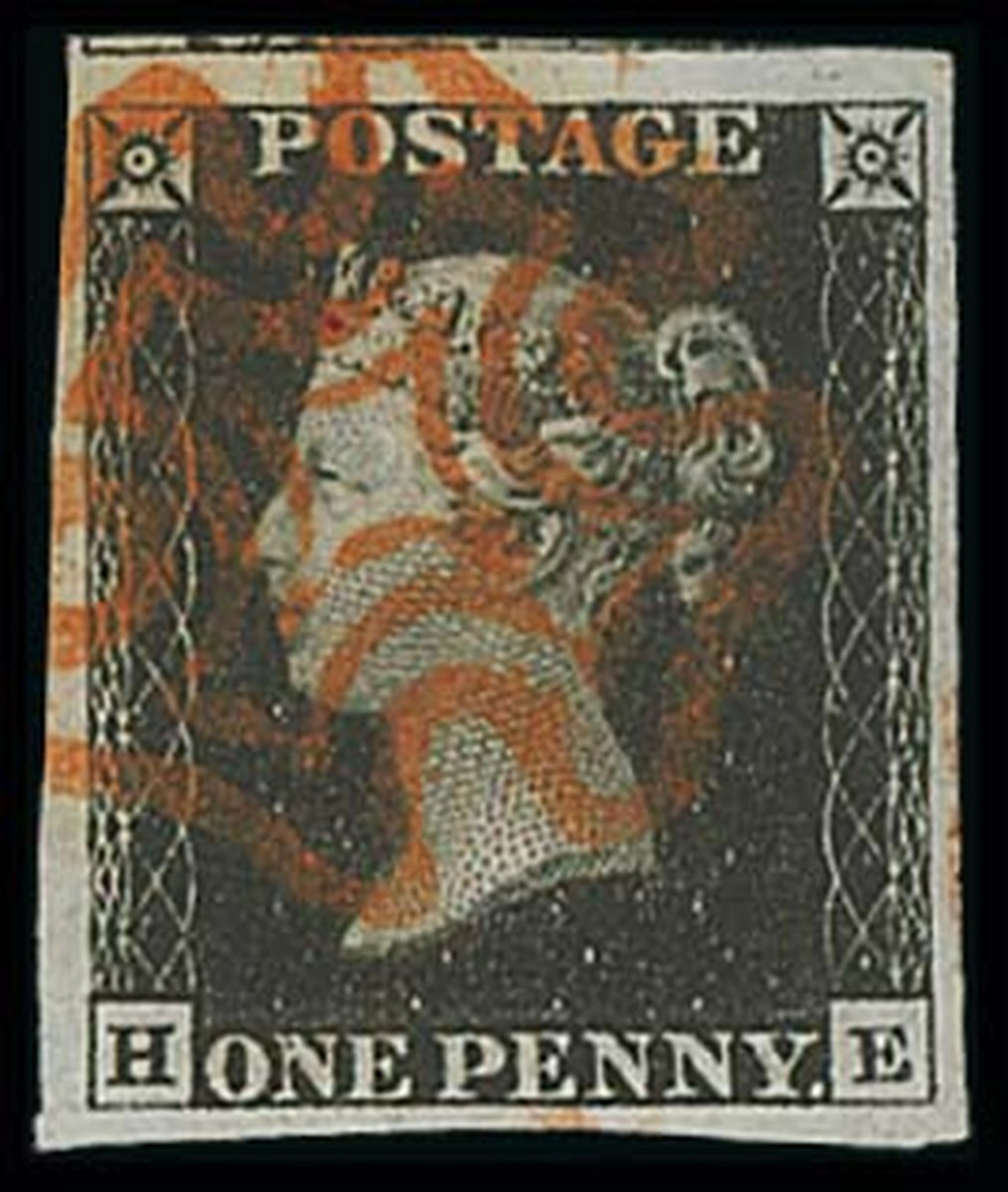 Great Britain 1840 One Penny Black Plate 1b HE, intense black shade
