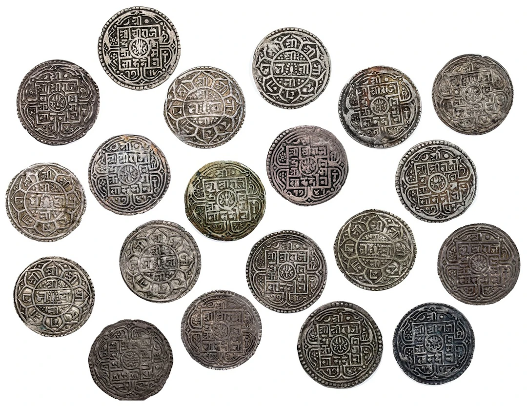 Nepal, Rajendra Vikram Shah (1816-1847), Mohar (21), SE 1738, with