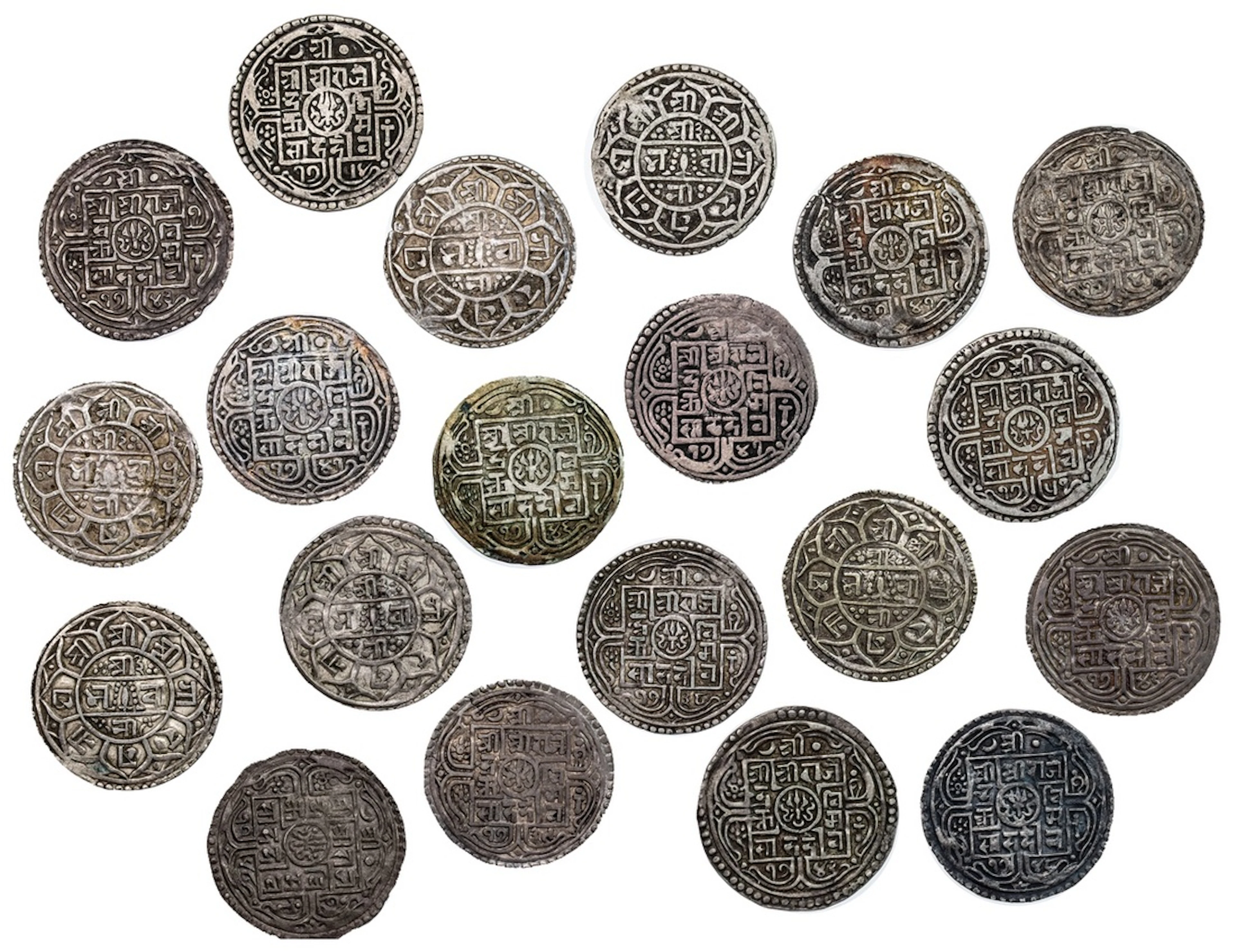 Nepal, Rajendra Vikram Shah (1816-1847), Mohar (21), SE 1738, with