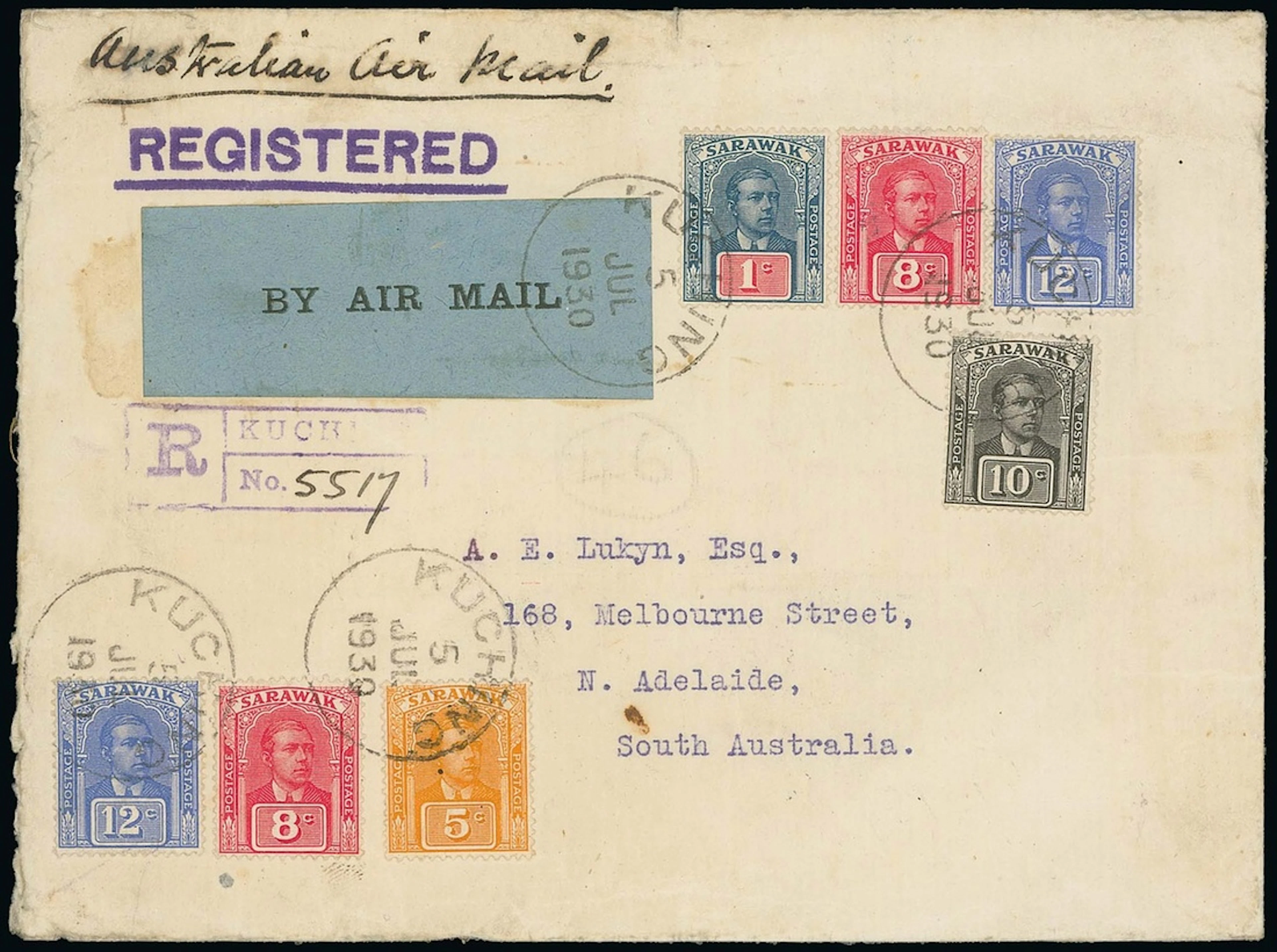 Sarawak Airmails The R.A.F. Survey Flights 1930 (5 July) envelope