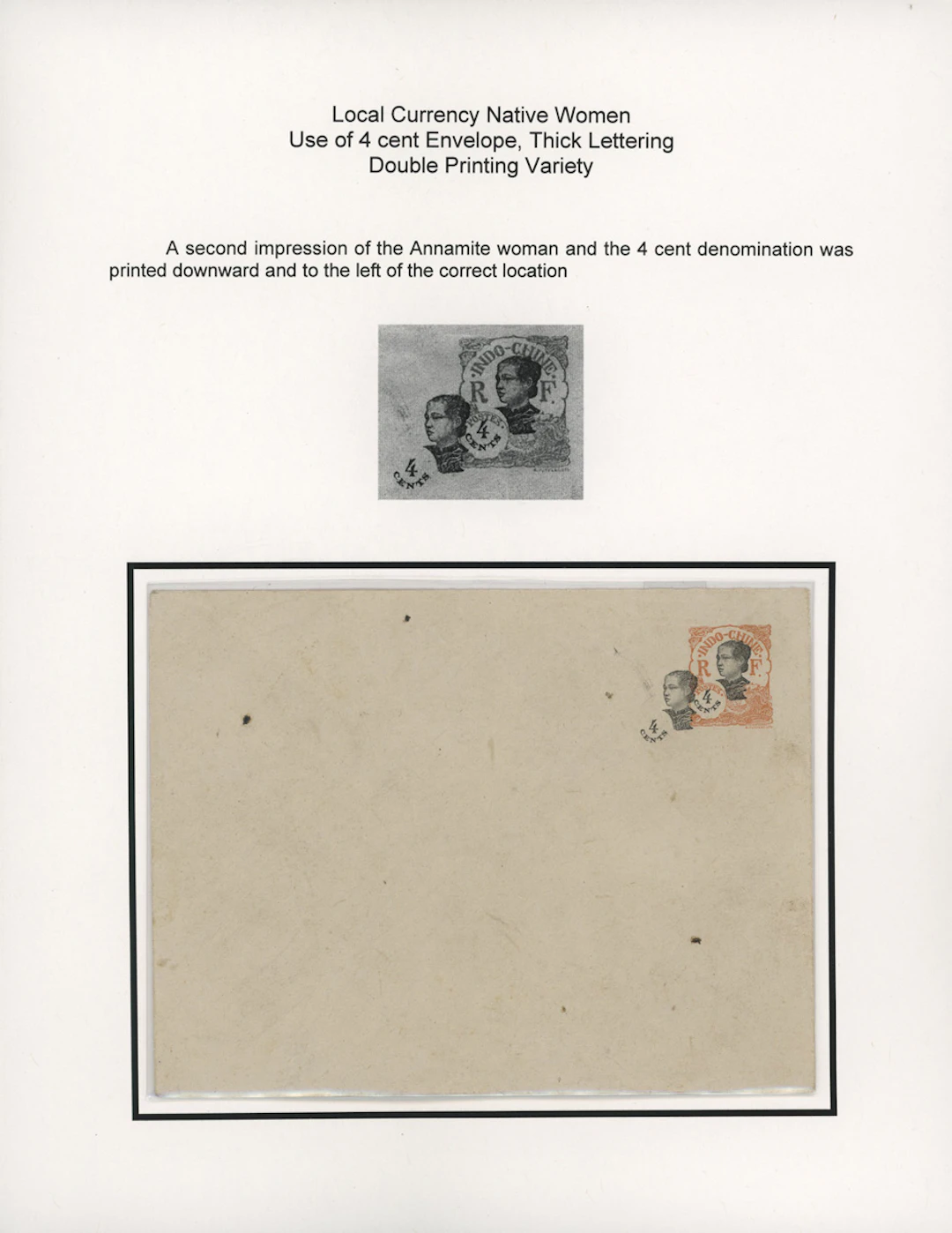 Indo-China French Indo-Chinese Post Office 1922 Native Women issue - stationery