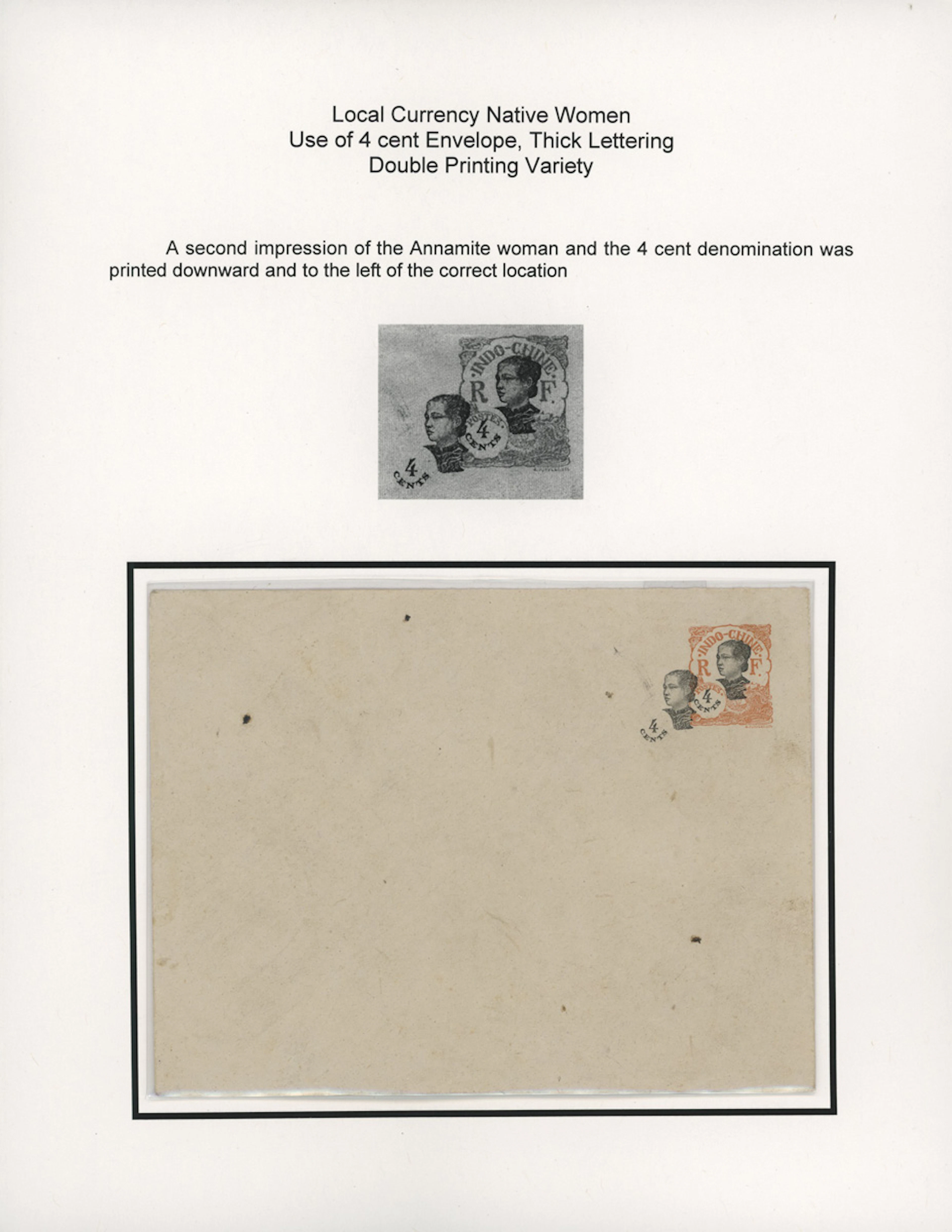 Indo-China French Indo-Chinese Post Office 1922 Native Women issue - stationery