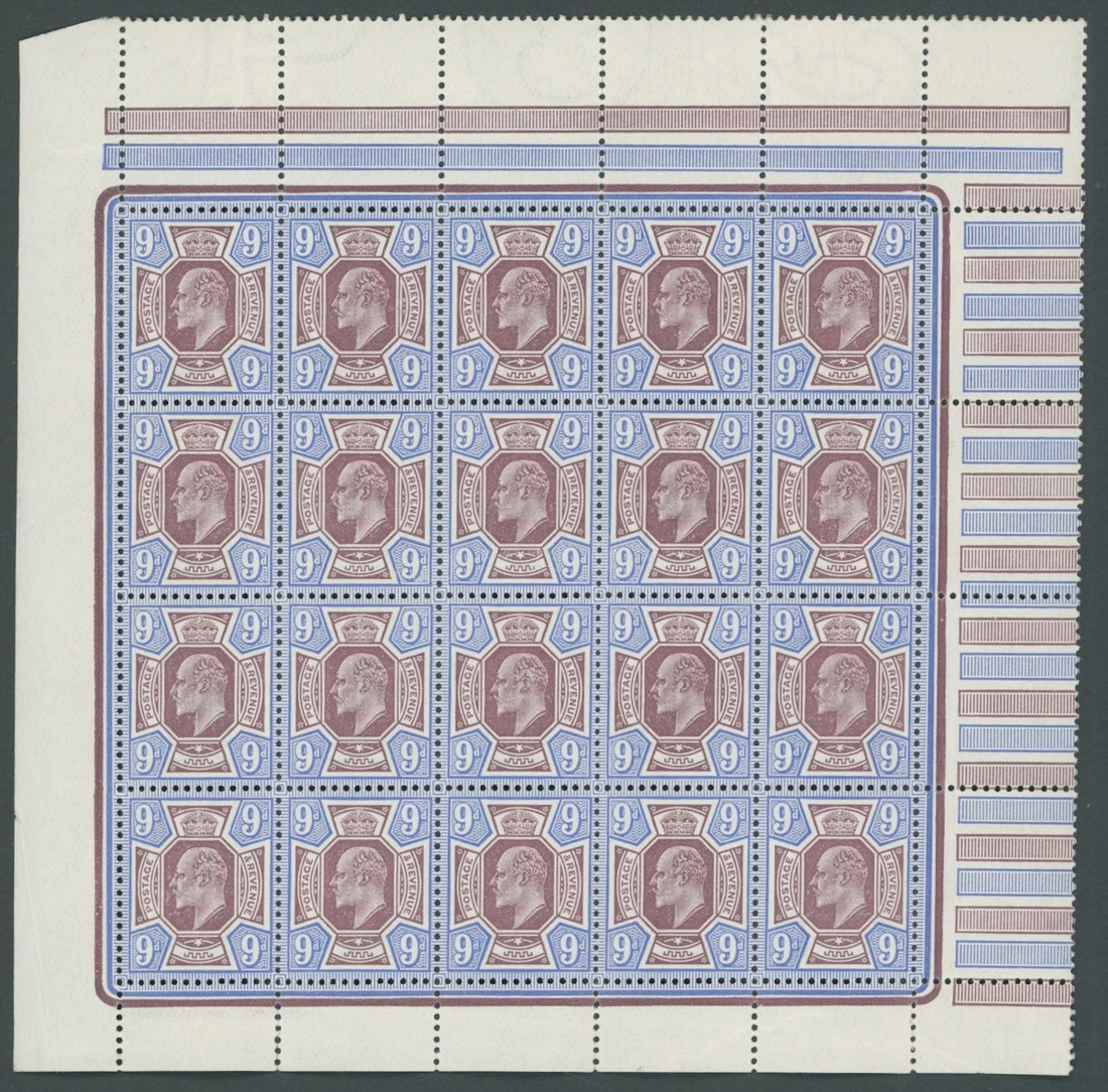 Great Britain King Edward VII 1902-10 De La Rue 9d. dull purple and