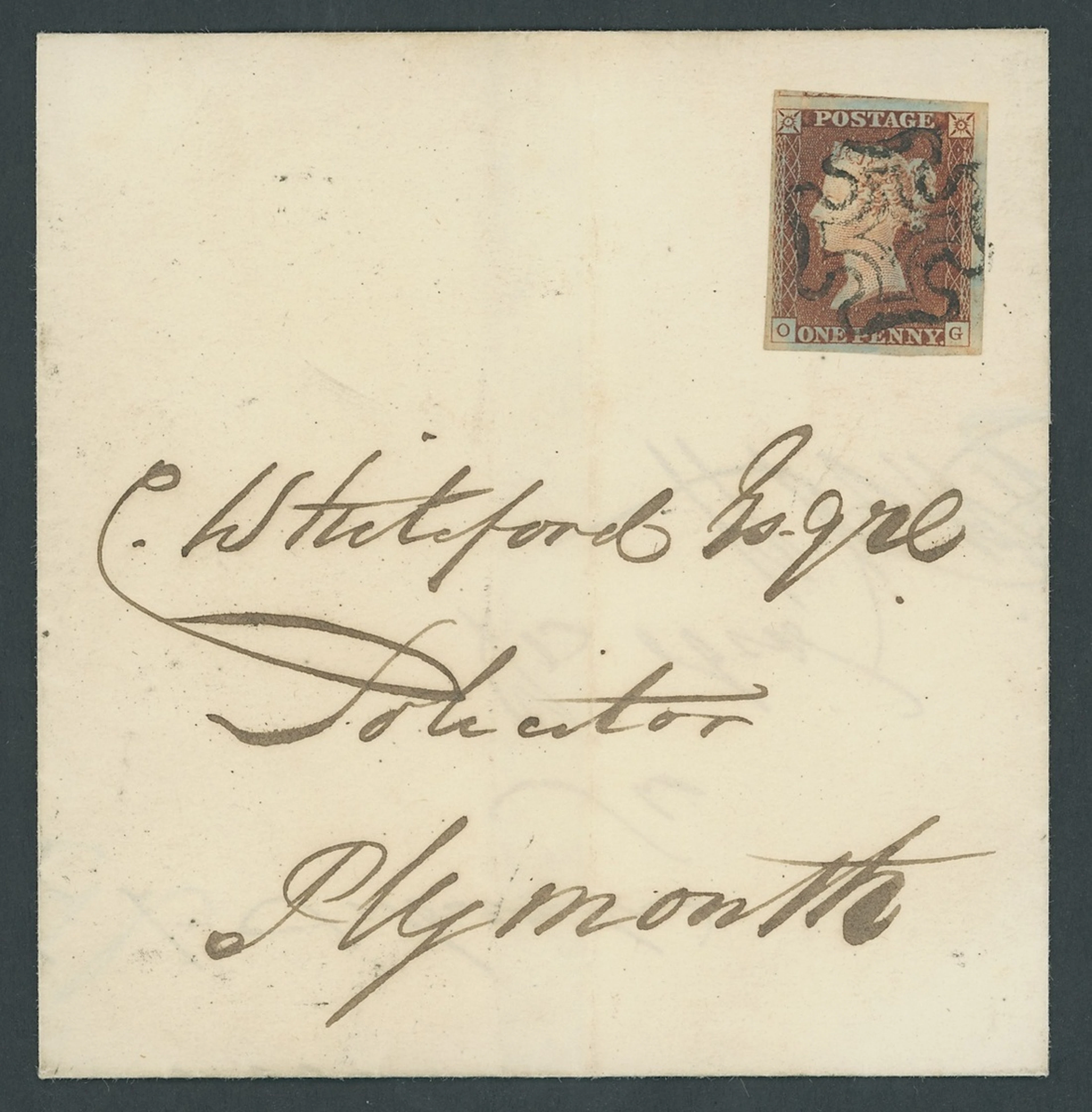 Great Britain 1841-53 One Penny Red-Brown "Black" Plates