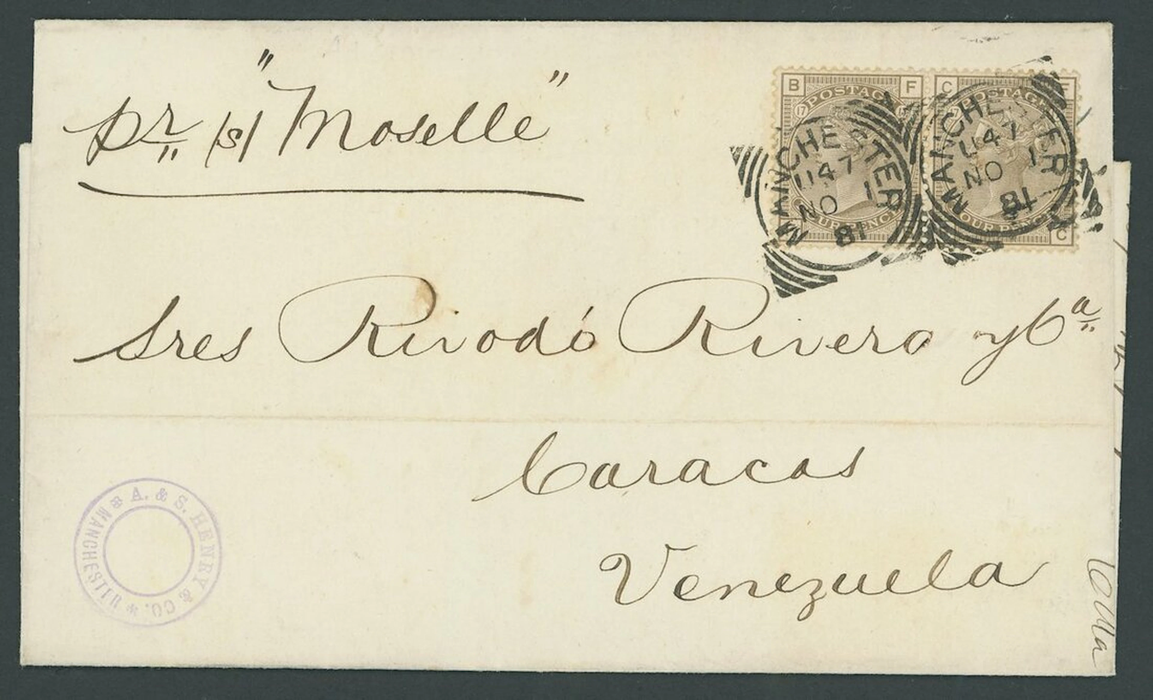 Great Britain Surface Printed Collections and Ranges Mail to Venezuela: