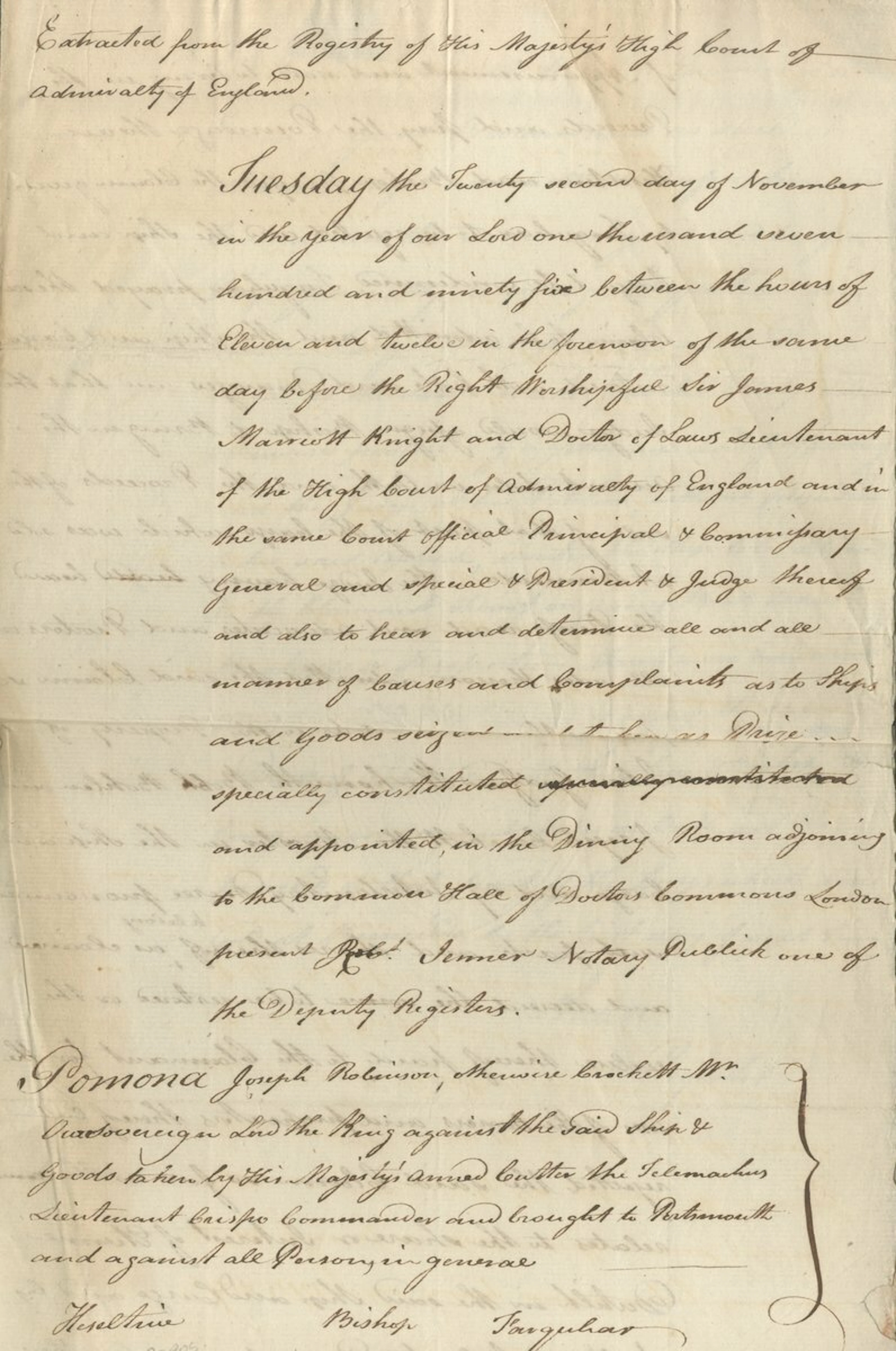 A collection of documents relating to Royal Navy prize money and the