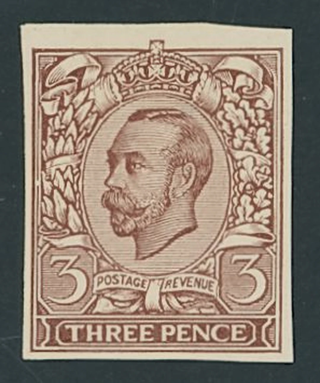 Great Britain King George V 1911-12 Downey Head 3d. Downey head Engraver's
