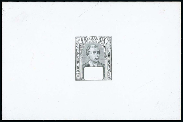 Sarawak 1918 Sir Charles Vyner Brooke Die Proofs Master with blank