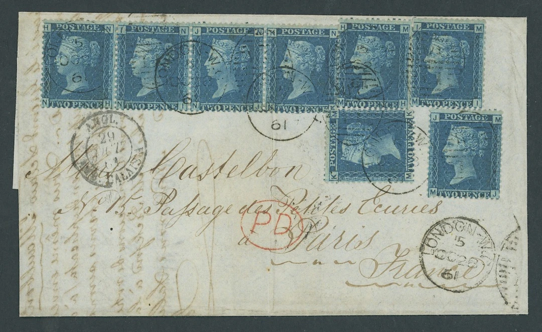 Great Britain 1858-76 Two Pence Blue