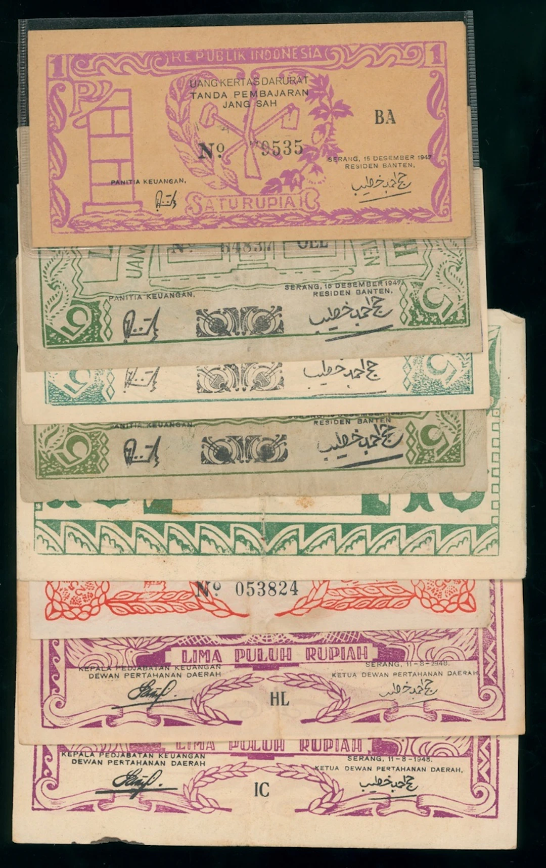 Indonesia, Serang a group of 7x, including 1 (1), 5 (3), 10 (1), 25