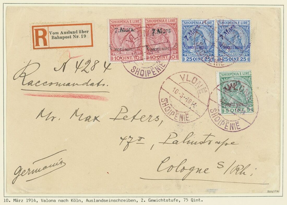First Independent Albania (1912-1914) Later Issues 1914 (March 10).
