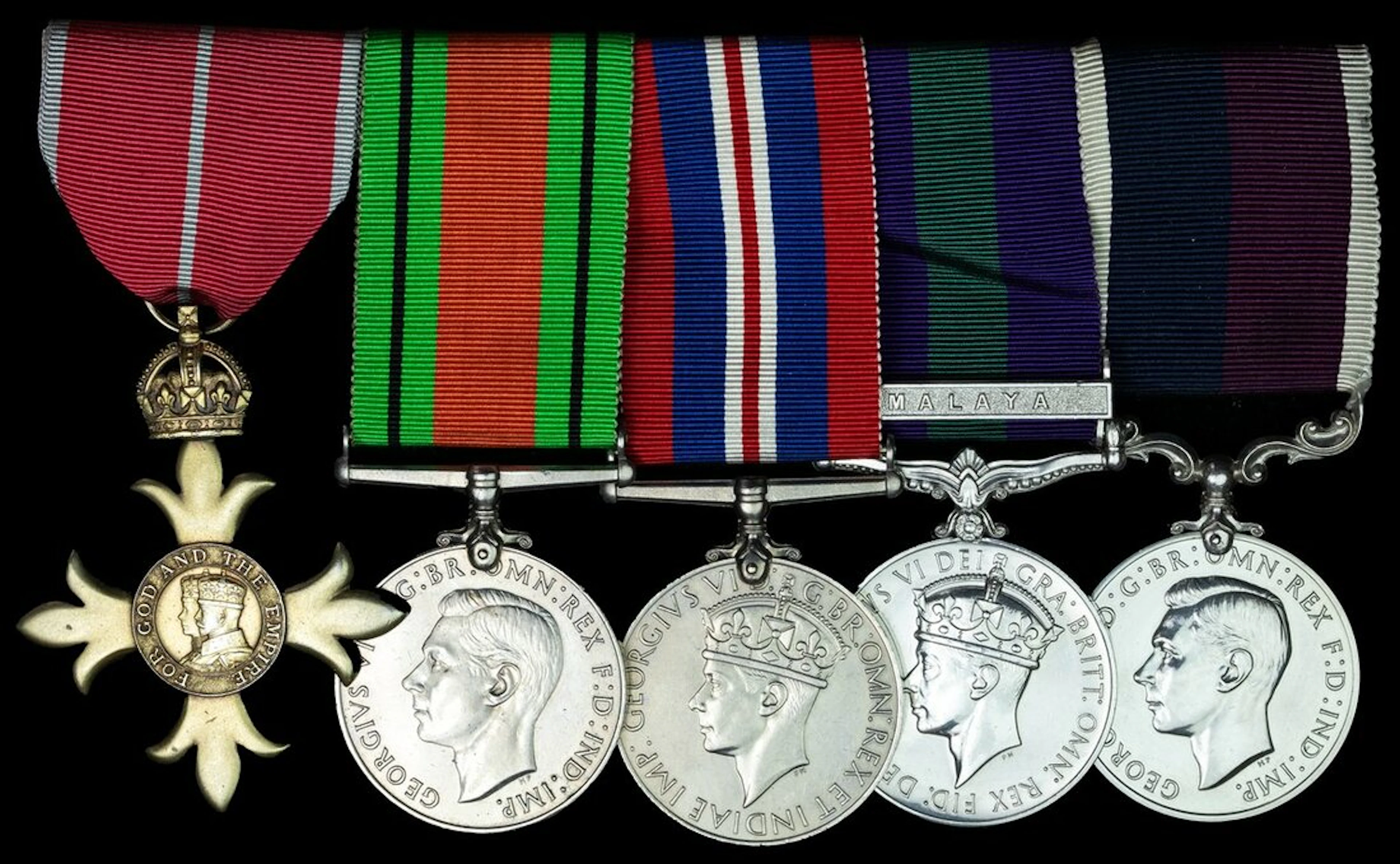 A post-war O.B.E. group of five awarded to Wing Commander W. T. Dunlop