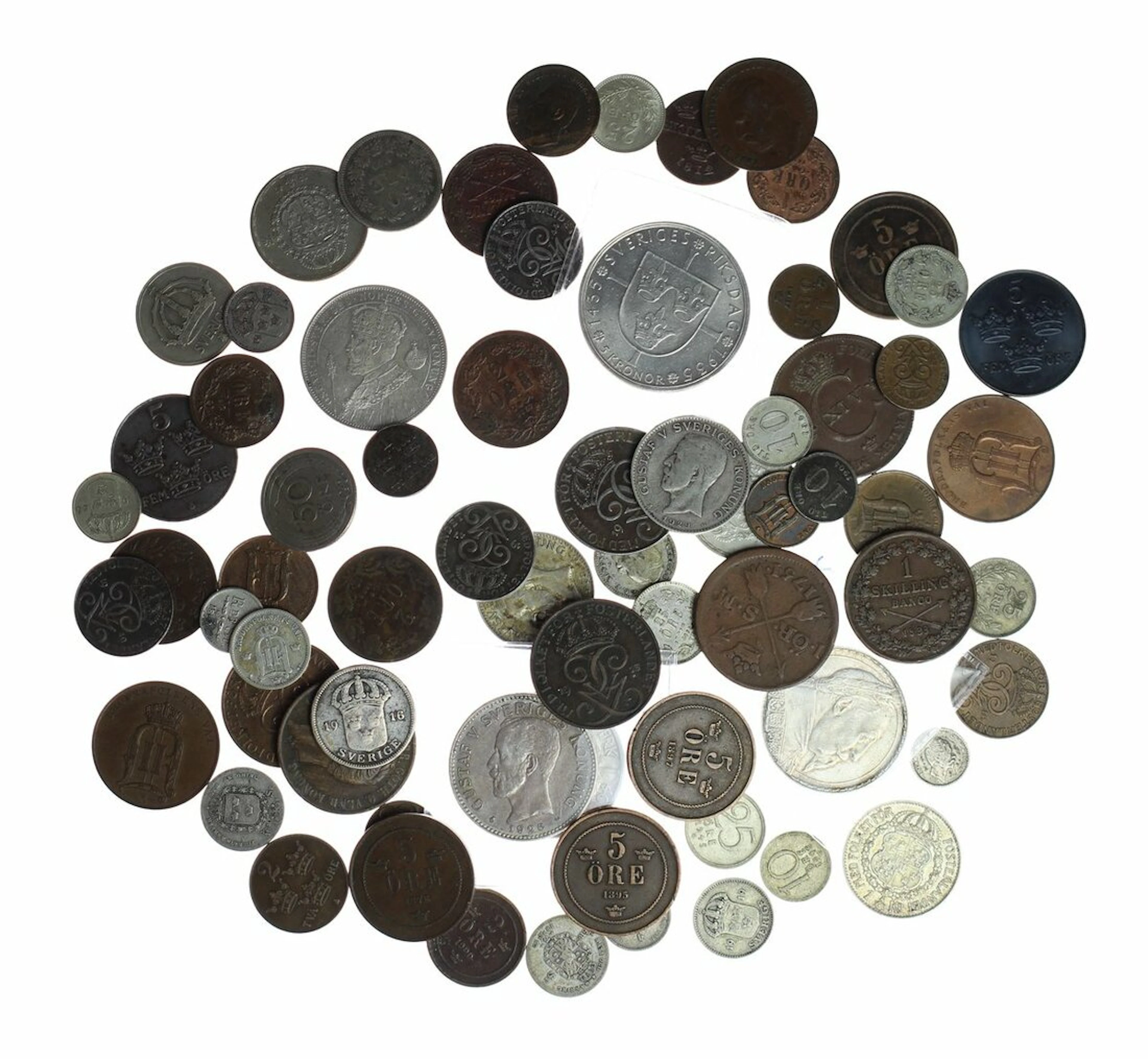 Sweden, mixed coins (70), Adolf Frederick, 1-Ore, 1751, (KM 460)