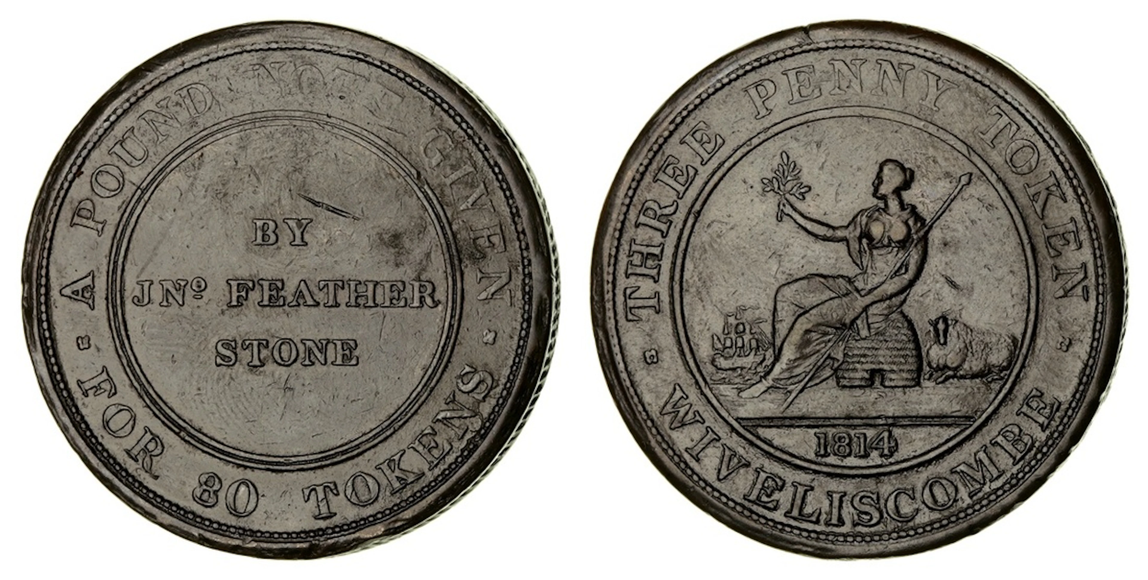 PCGS XF45 BN | *Top Pop* | SOMERSET, Wiveliscombe, John Featherstone