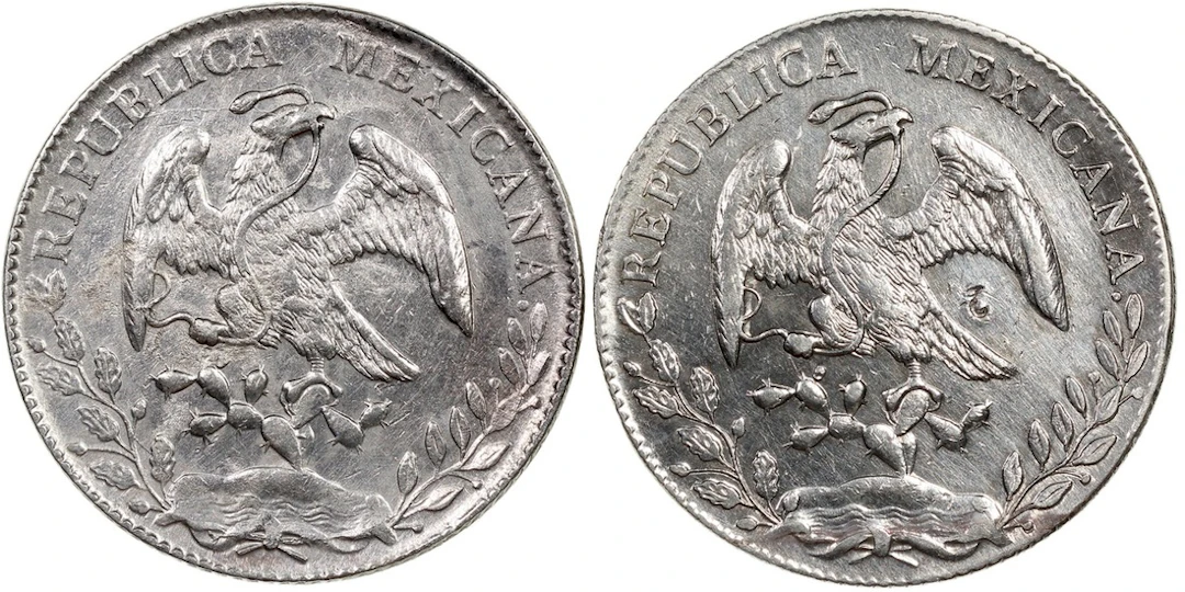 Mexico, 8 reales (2), 1892, 1897, Mexico City Mint