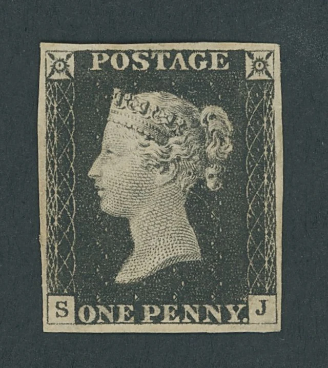 Great Britain 1840 One Penny Black Plate 2 SJ, good, balanced margins