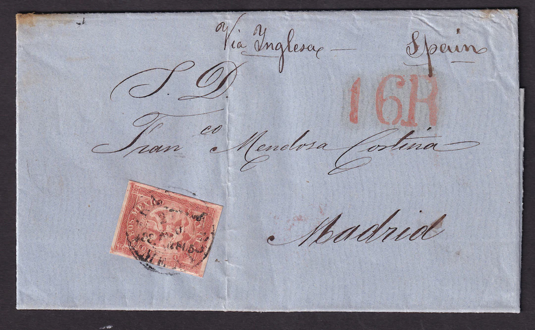 1864-1866 "Eagles" Mexico District. 8r. Red (Fourth Period, 133-1865)