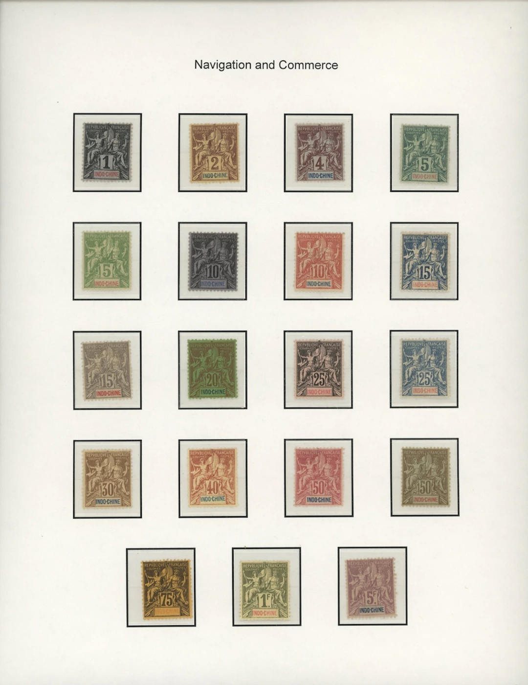 Indo-China French Indo-Chinese Post Office 1892-1900 Navigation and