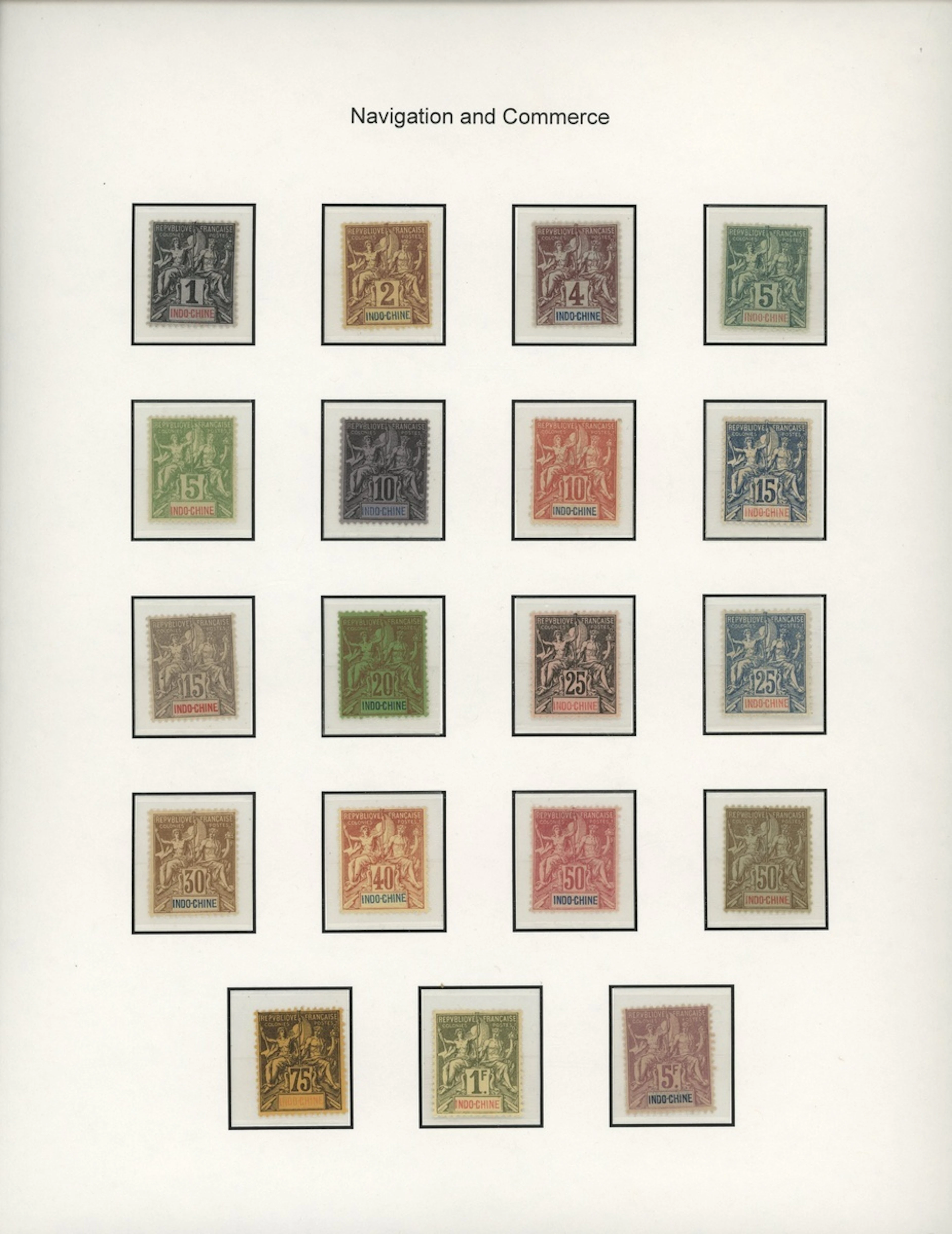 Indo-China French Indo-Chinese Post Office 1892-1900 Navigation and