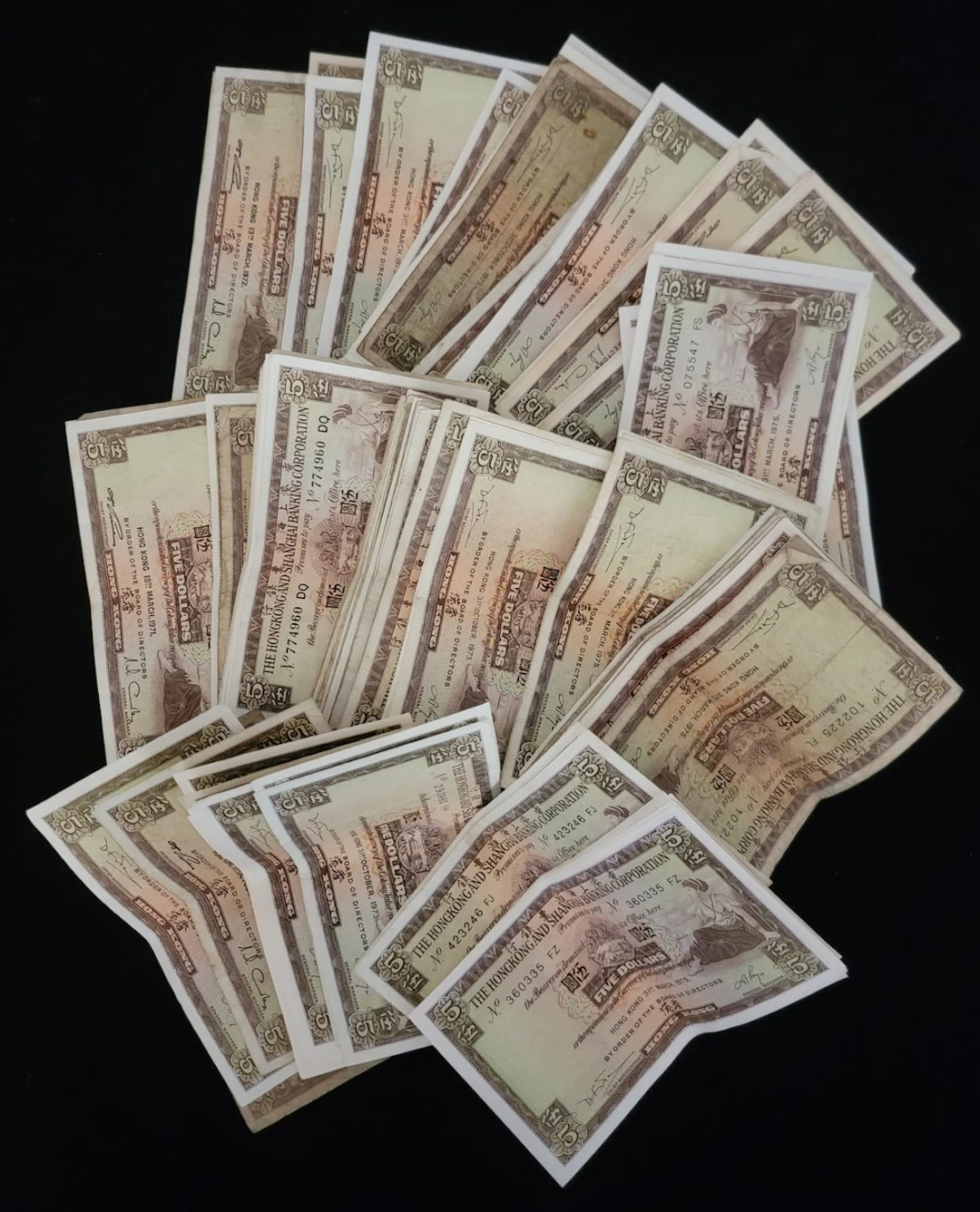 HongKong & Shanghai Banking Corporation, $5 (160+), ca.1970-80s, (Pick 181)