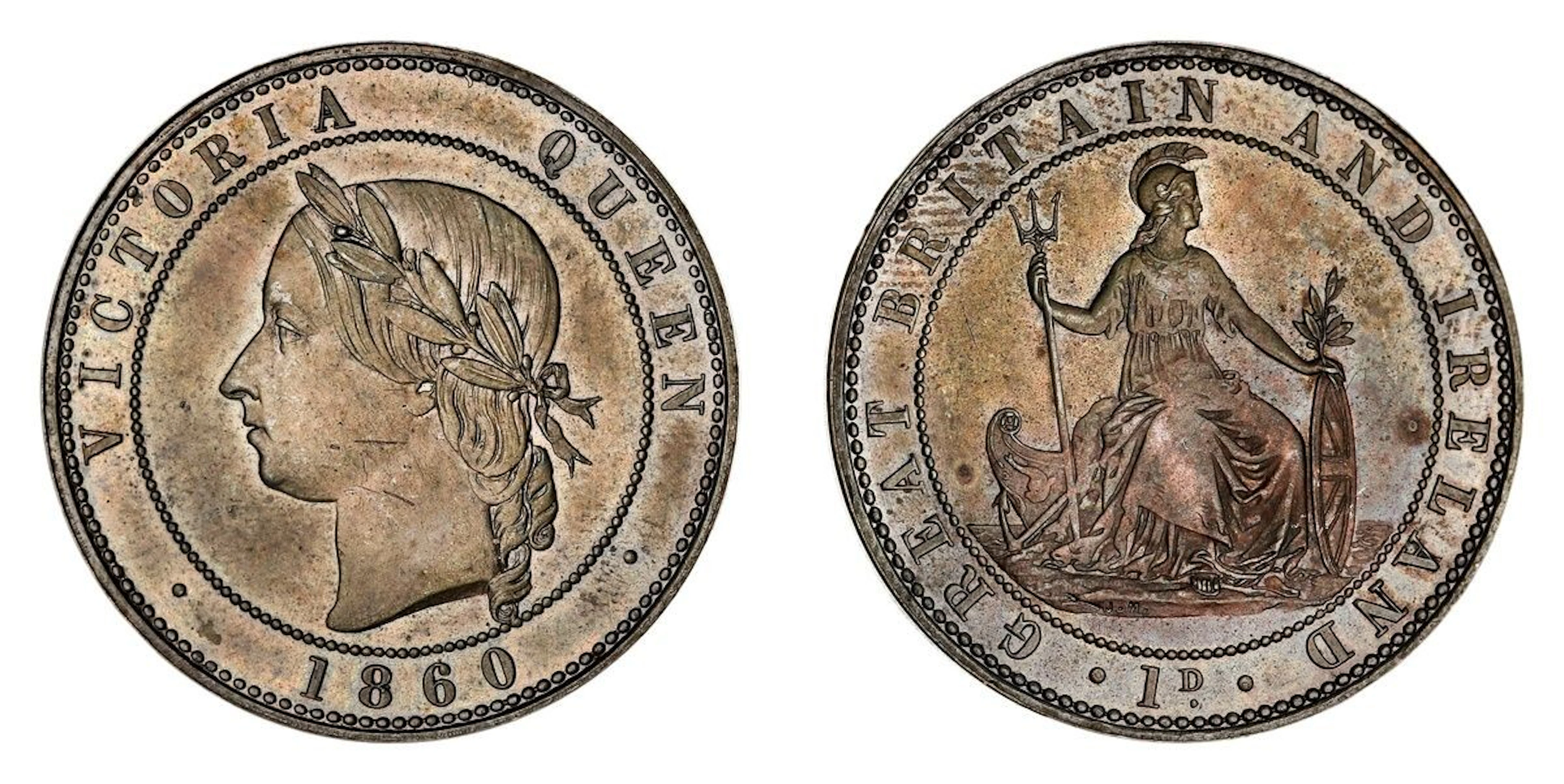 NGC PF | Victoria (1837-1901), Pattern Penny, 1860, struck en médaille