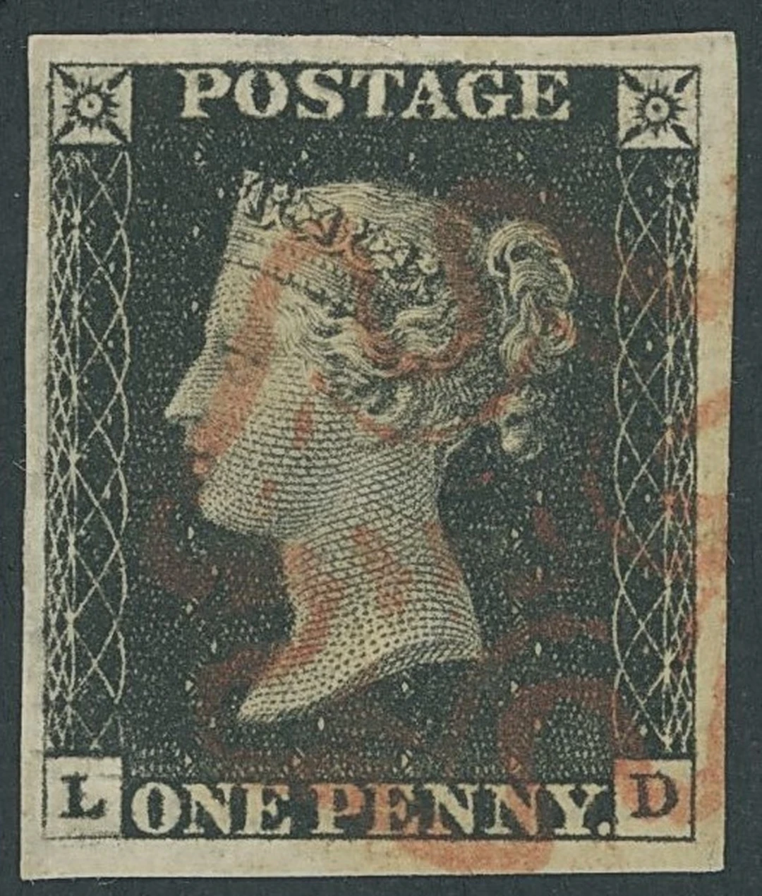 Great Britain 1840 One Penny Black Plate 1b LD, good to huge margins