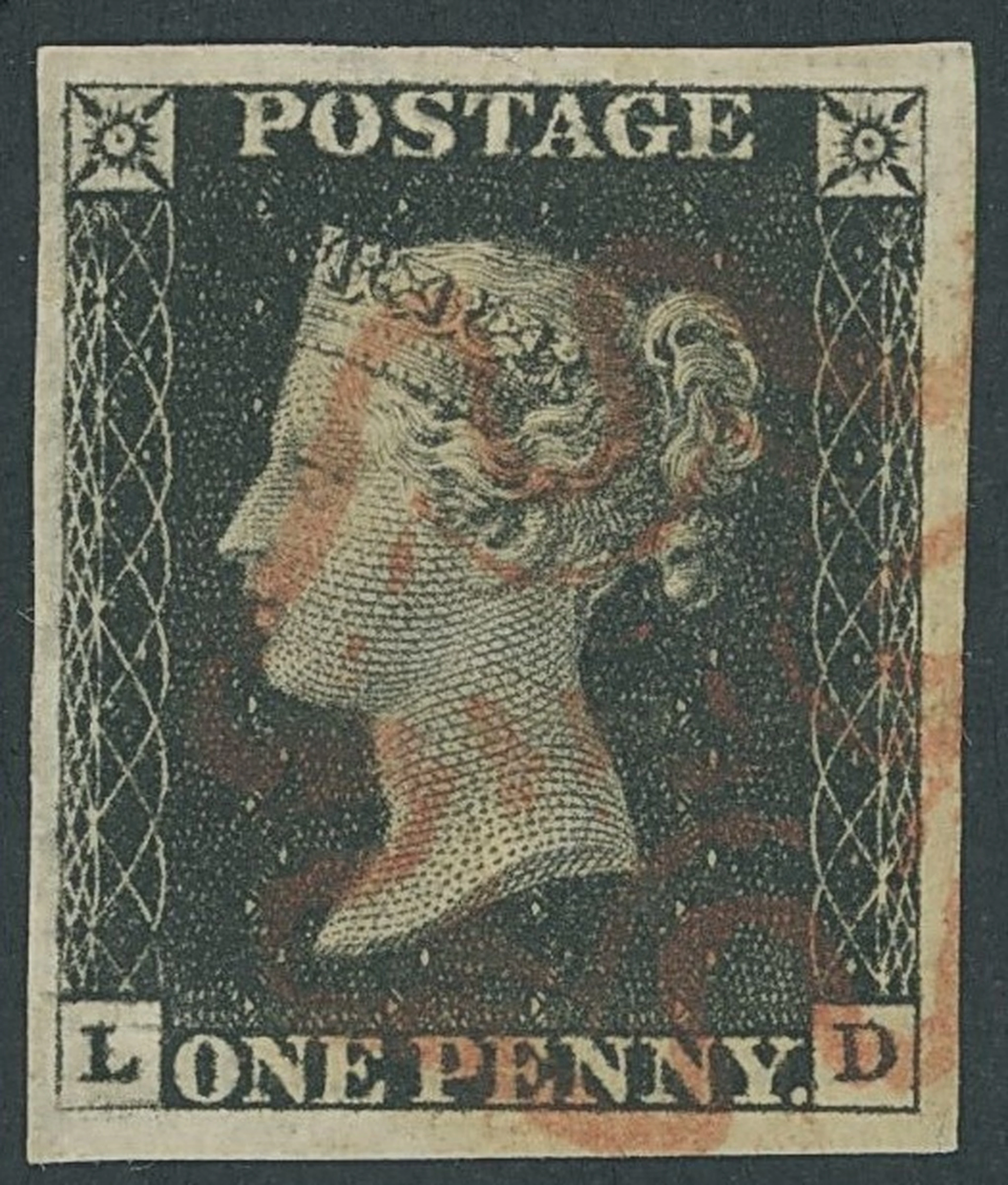 Great Britain 1840 One Penny Black Plate 1b LD, good to huge margins