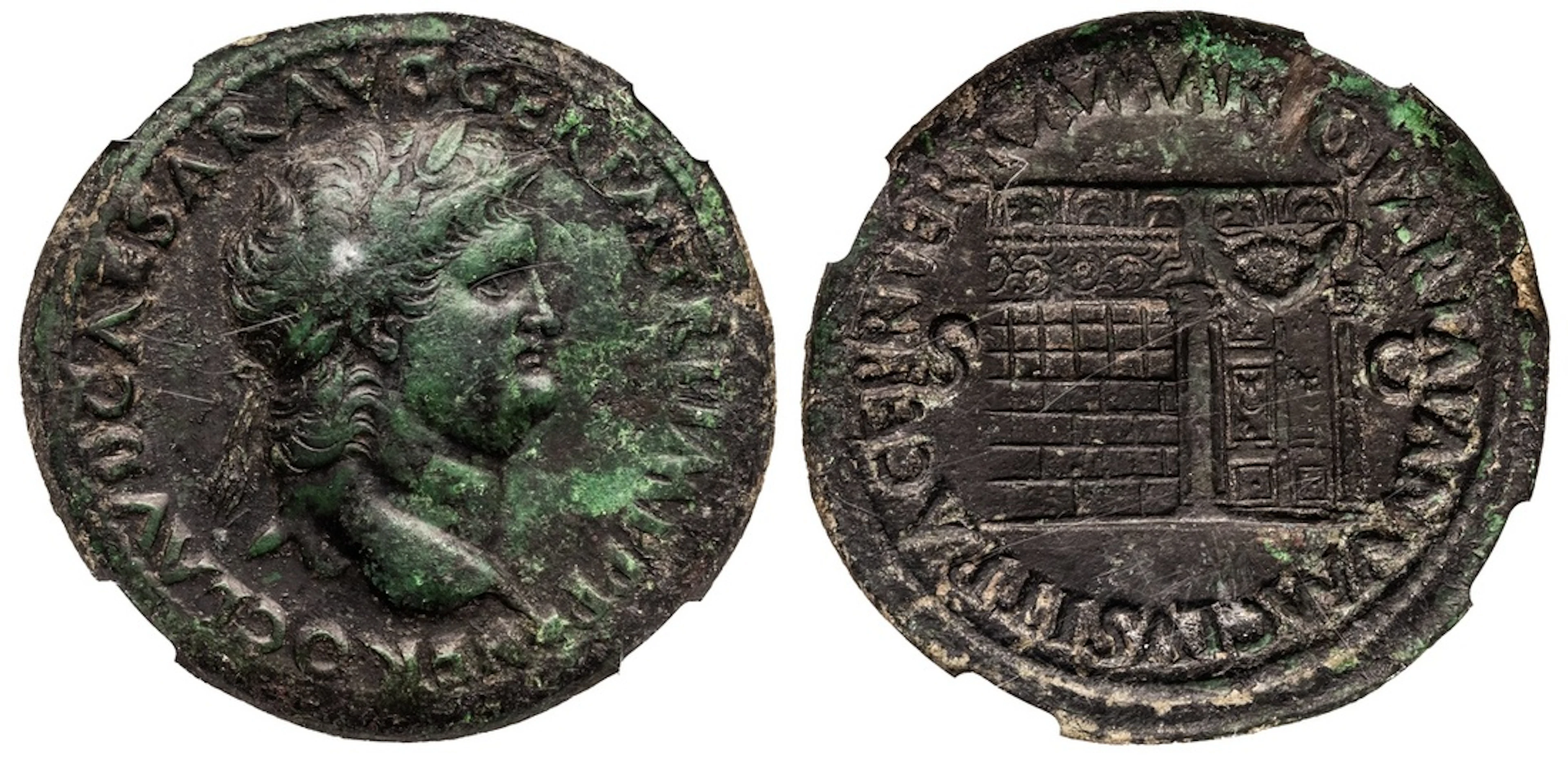 NGC XF Fine Style | Roman Empire, Nero (AD 54-68), AE Sestertius