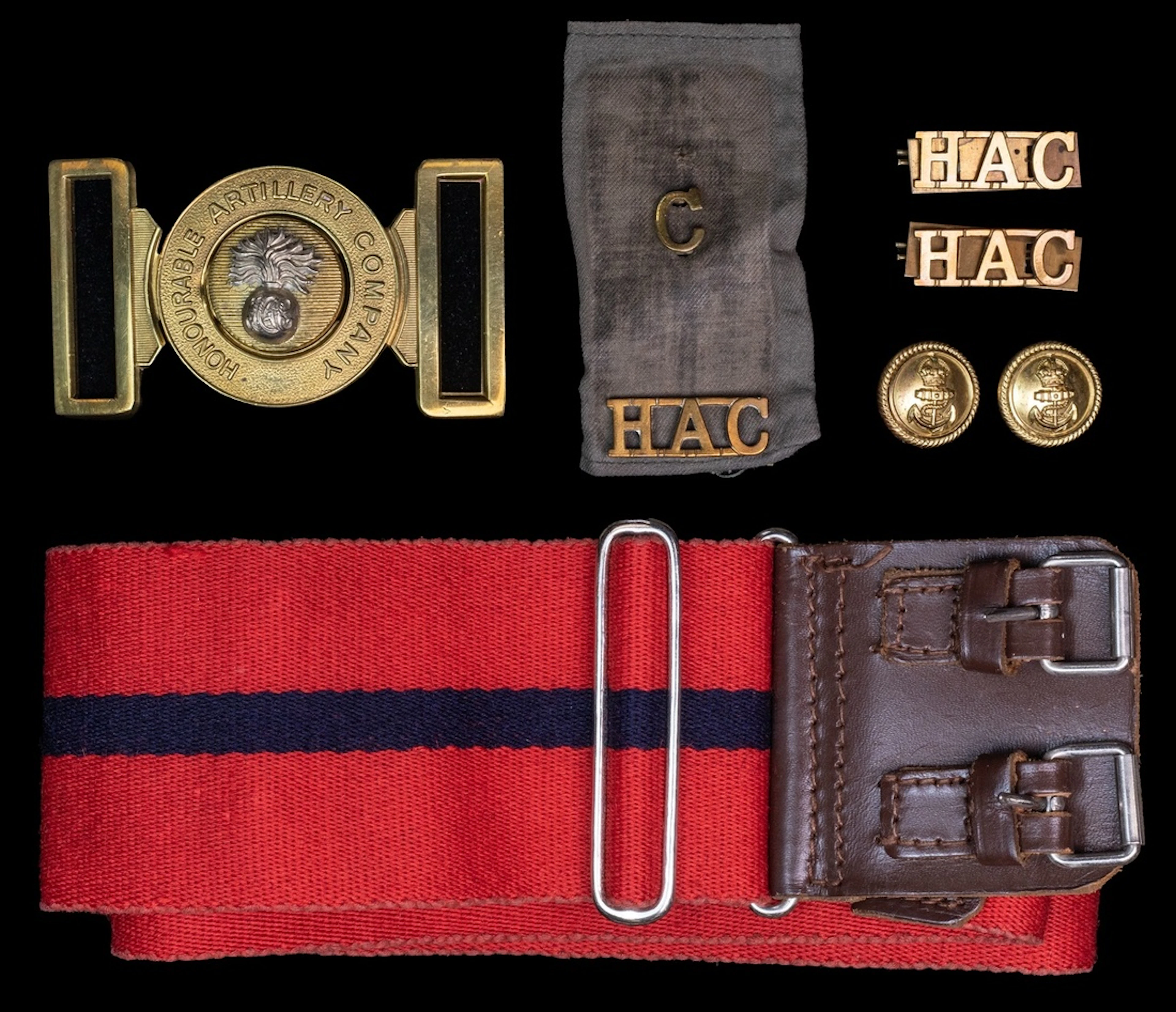 Honourable Artillery Company, a waist belt clasp, Officer's pattern