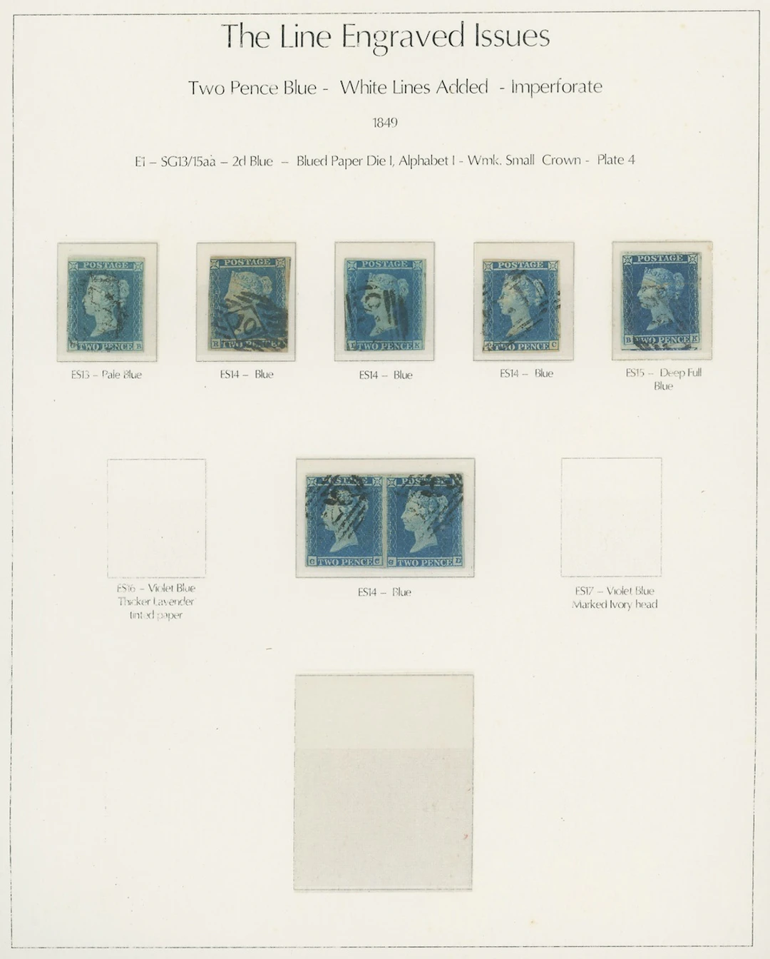 Great Britain 1841 Two Pence Blue Mixed Plates Selection (21), including
