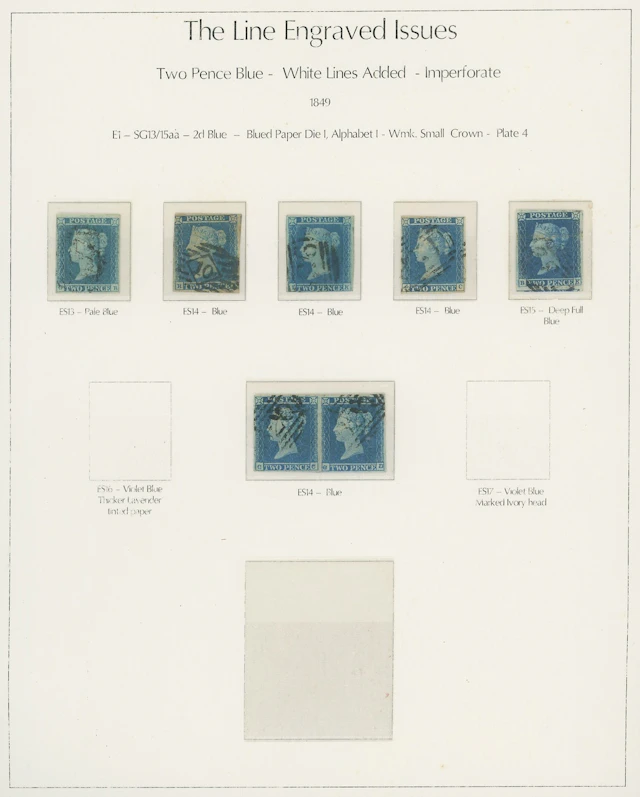 Great Britain 1841 Two Pence Blue Mixed Plates Selection (21), including