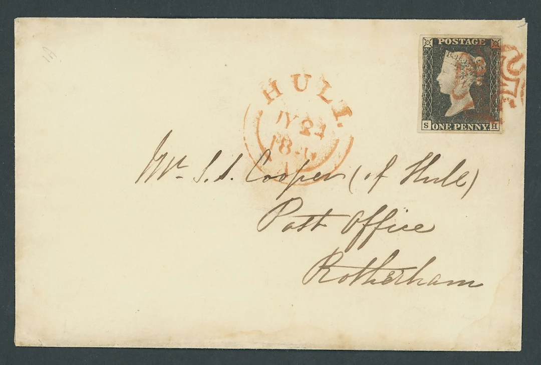 Great Britain 1840 One Penny Black Plate 1a SH showing plate wear