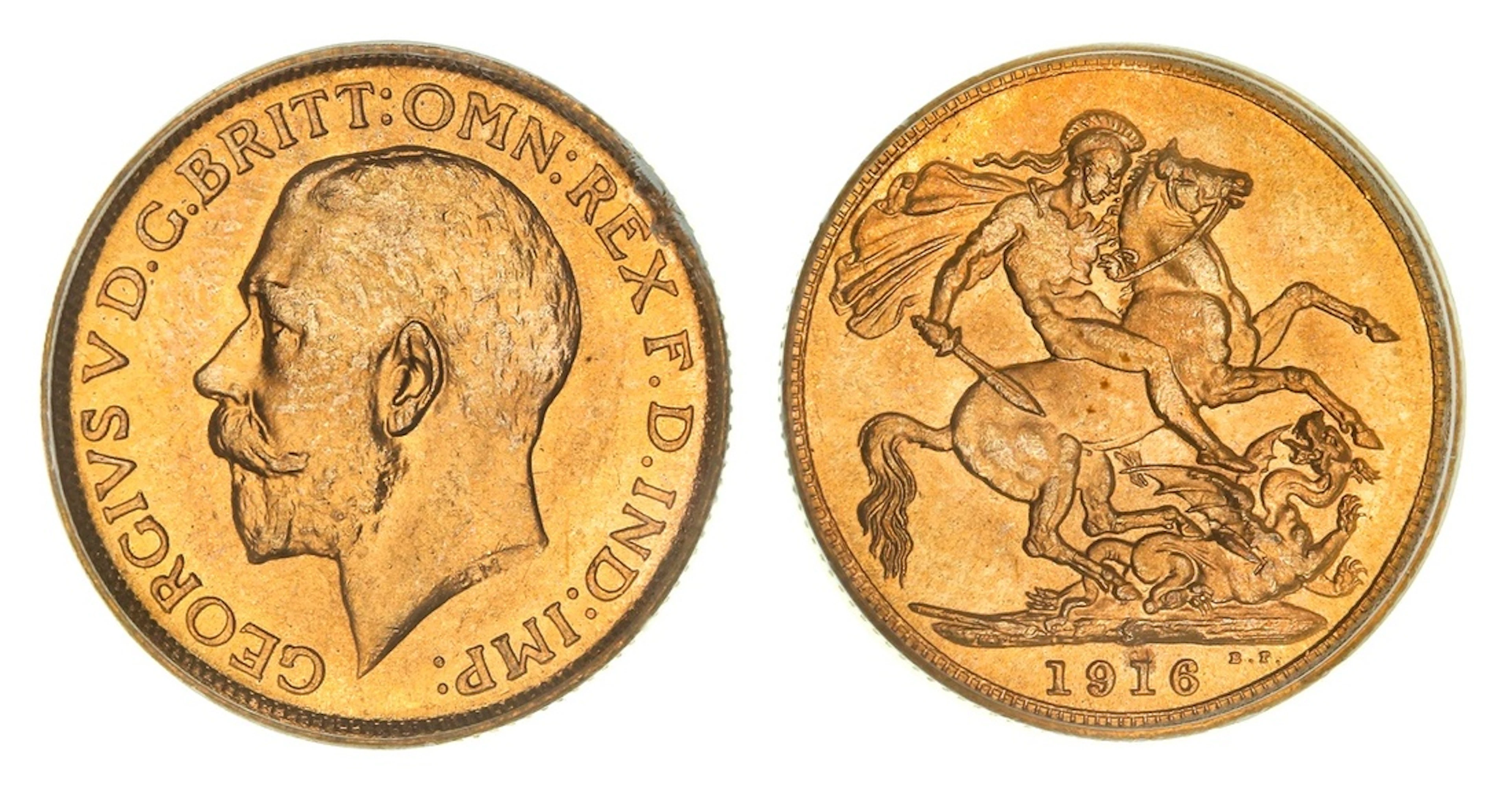 PCGS MS64 | Australia, George V (1910-1936), Sovereign, 1916-S, Sydney