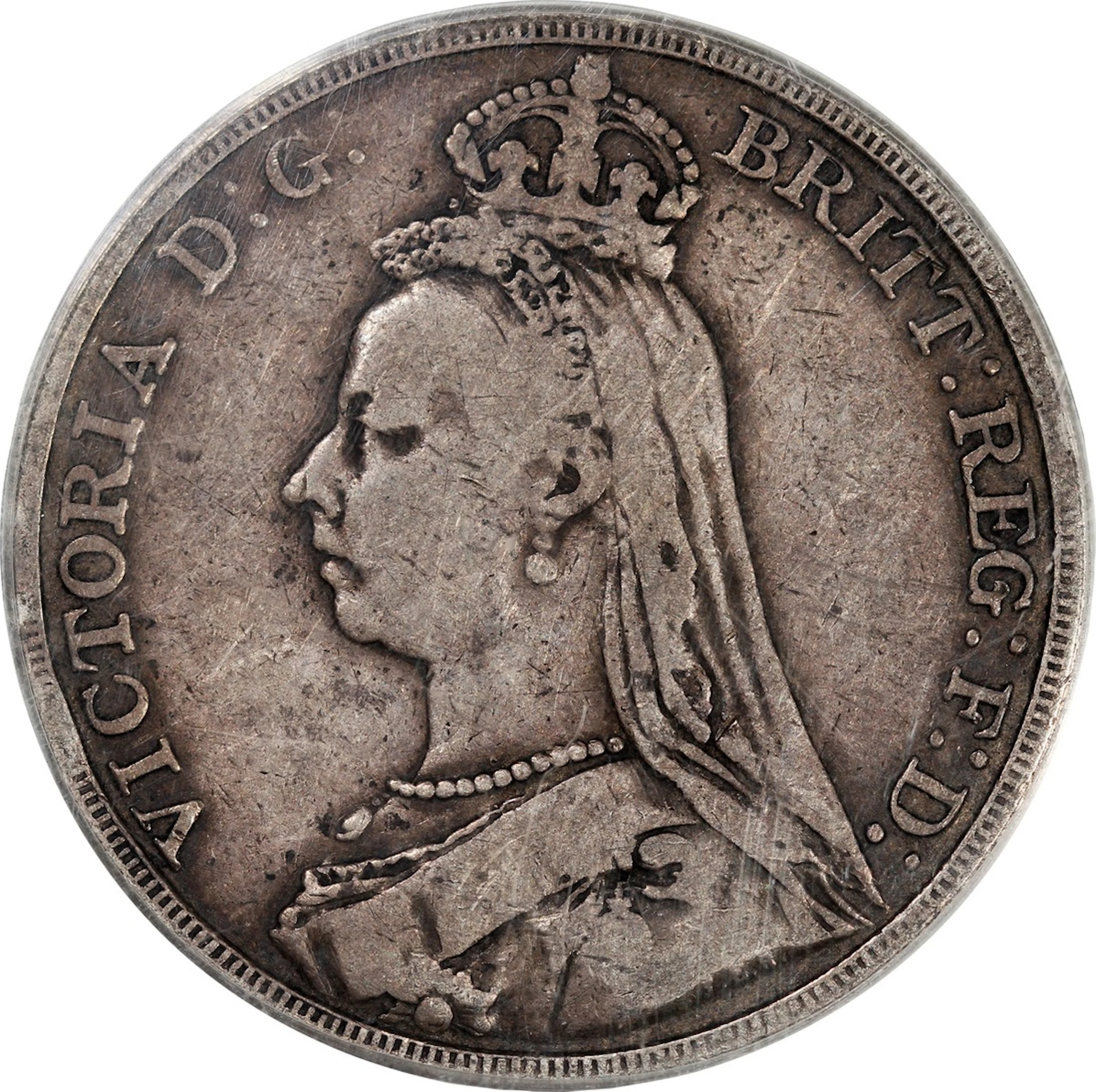 Great Britain, [GBCA XF45] silver crown, 1891, Victoria at obverse