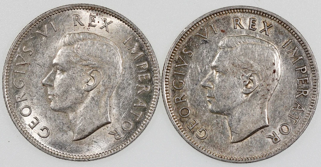 South Africa, a pair of silver 2 1/2 shillings, 1941, George VI