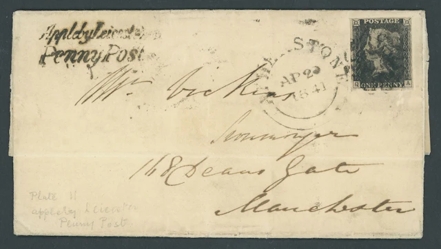 Great Britain 1840 One Penny Black Plate 11 QA, good to large margins