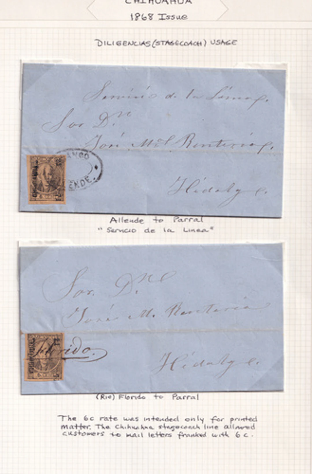 Mexico, 1868 "Hidalgos" Issue