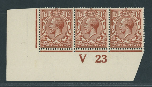Great Britain King George V 1912-24, Watermark Simple Cypher 1½d.