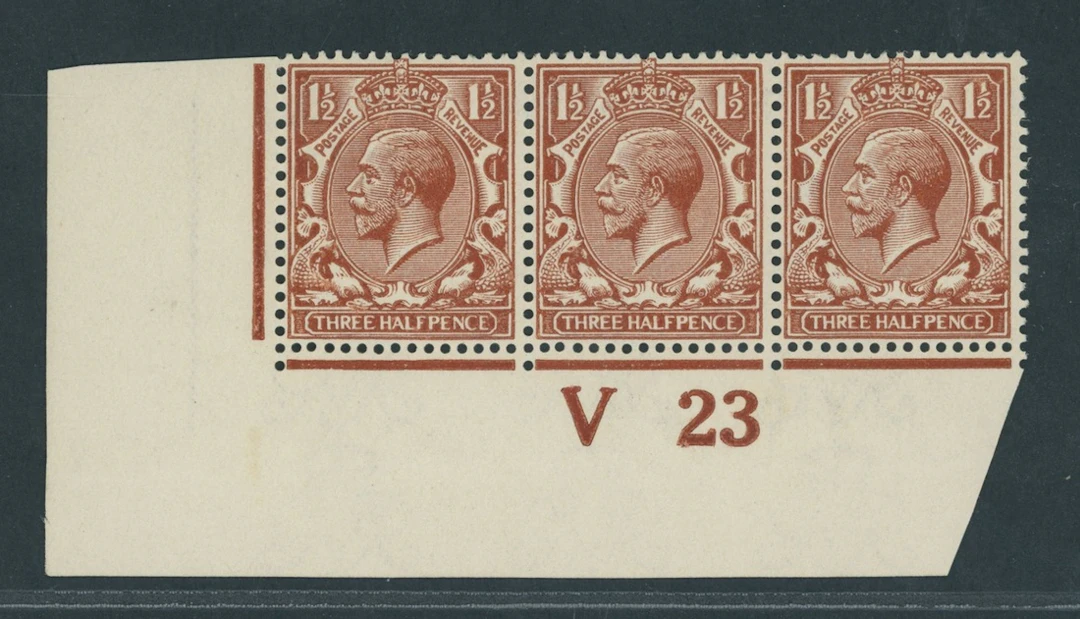 Great Britain King George V 1912-24, Watermark Simple Cypher 1½d.