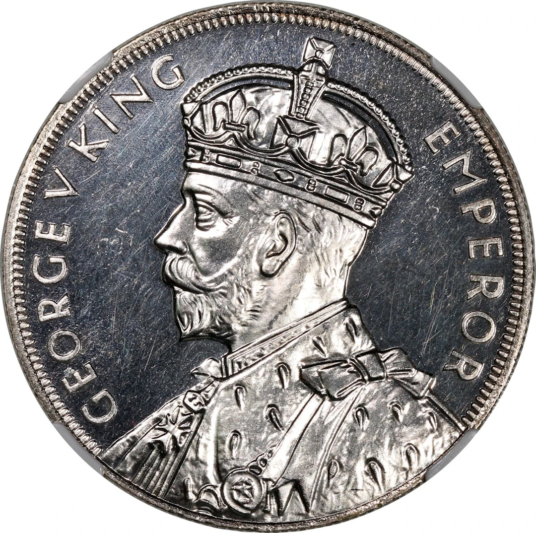 New Zealand, [NGC PF64] silver crown, 1935, Treaty of Waitangi