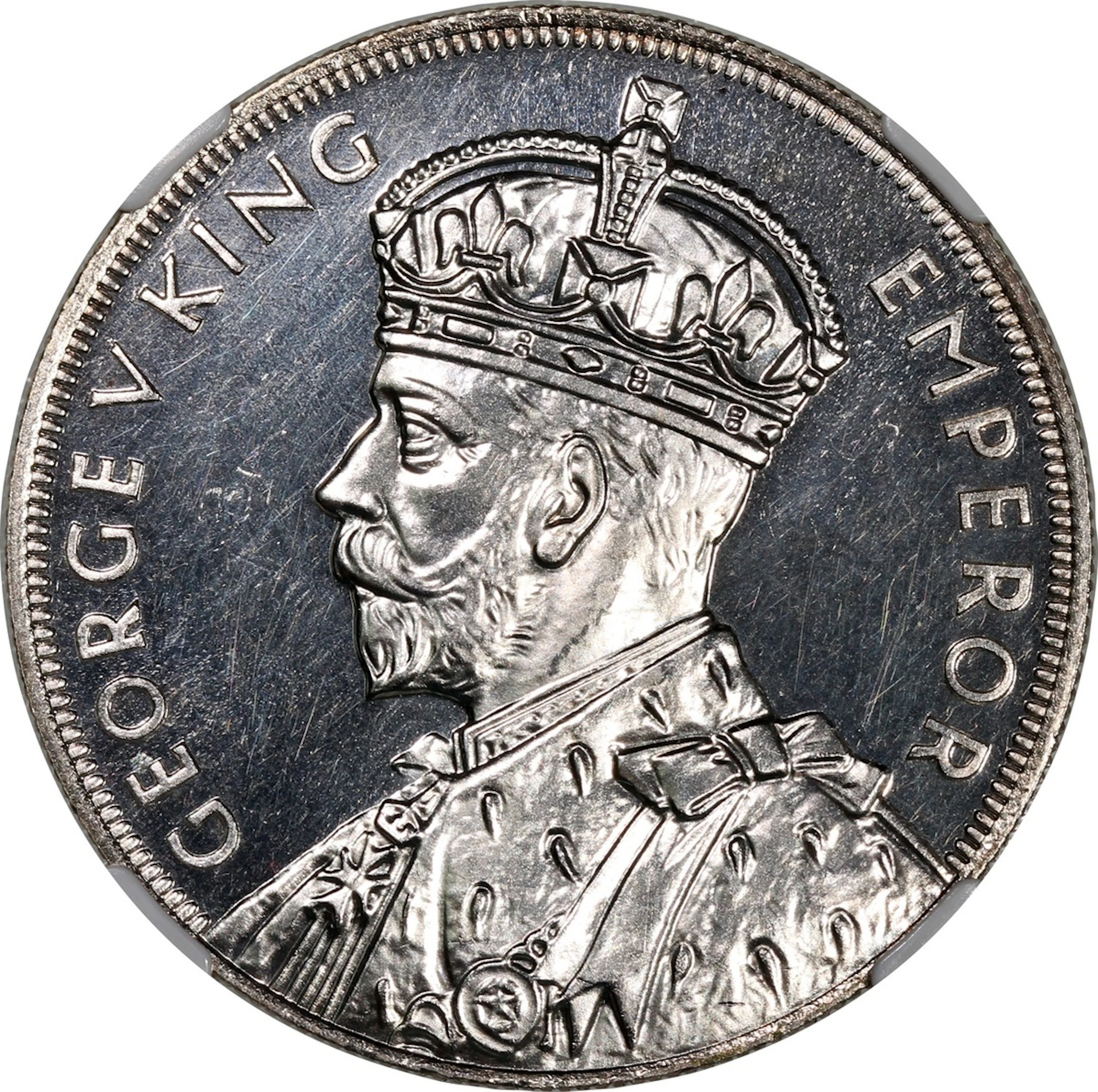 New Zealand, [NGC PF64] silver crown, 1935, Treaty of Waitangi