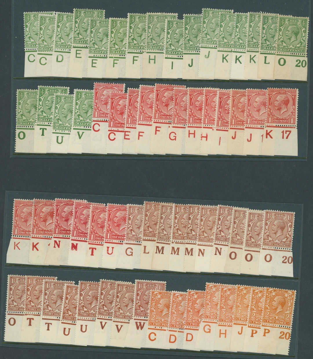 Great Britain King George V 1912-24, Watermark Simple Cypher