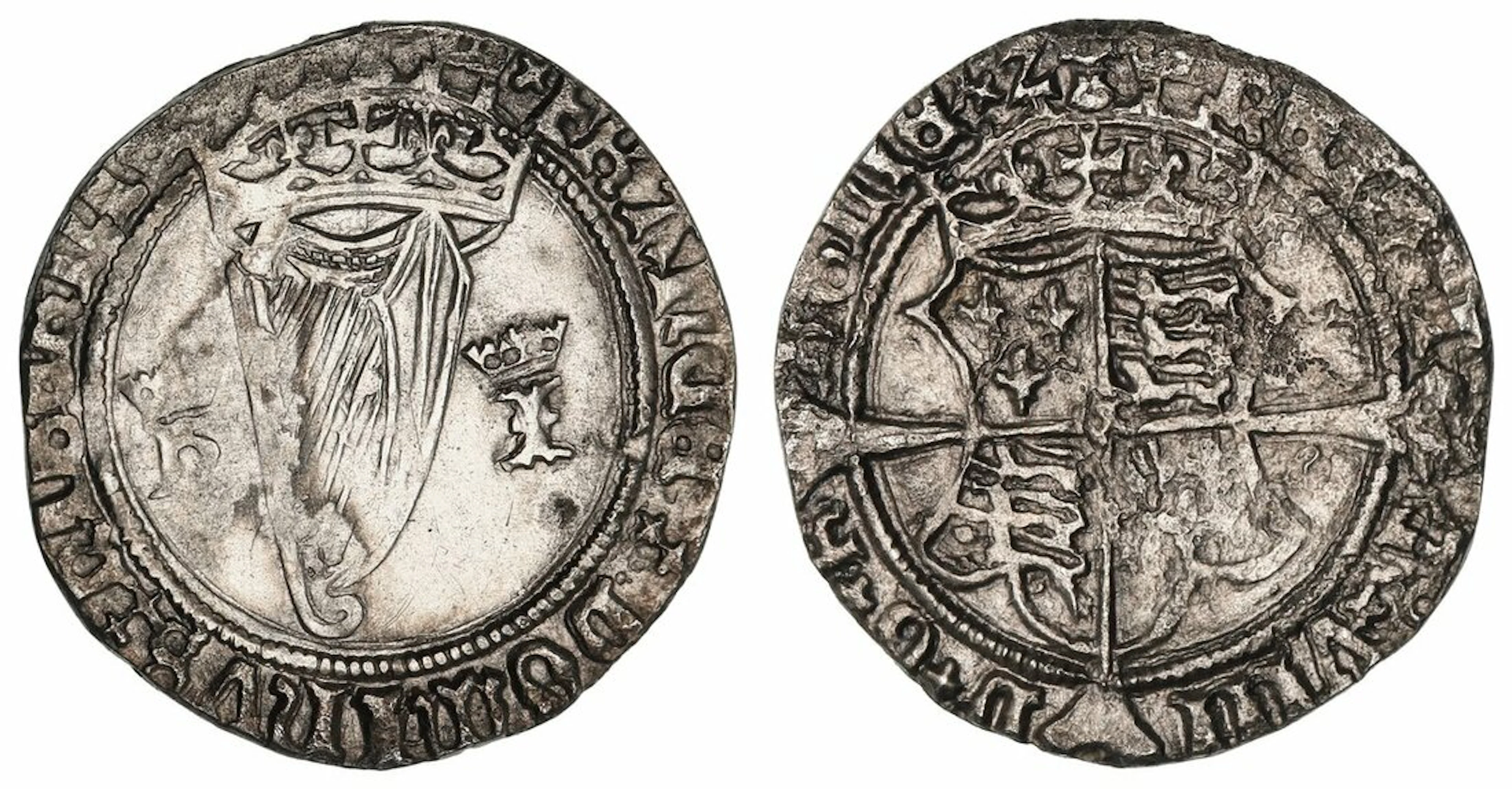 Ireland, Henry VIII with Jane Seymour (1509-1547), First Harp Issue